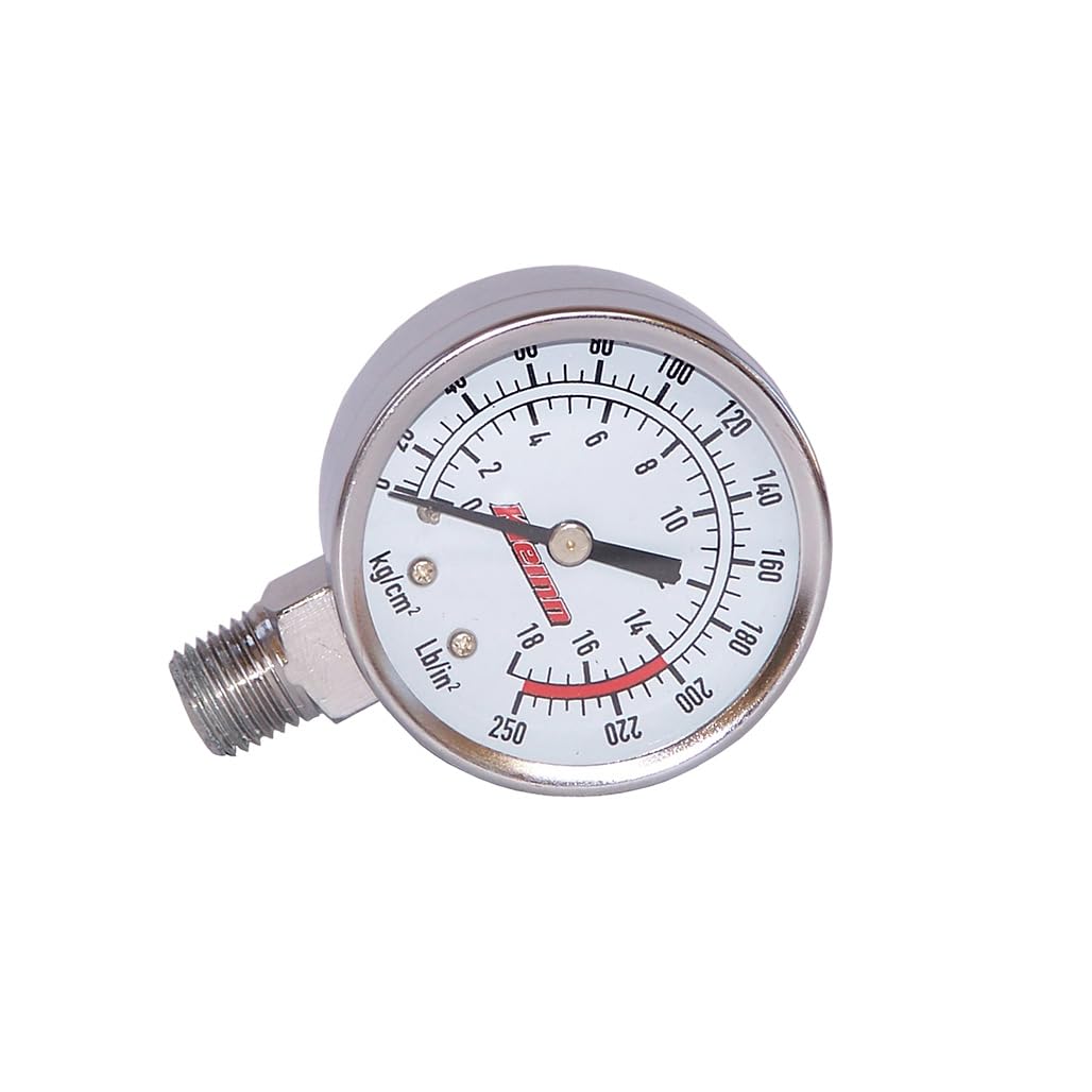 Kleinn 1024 Tank Mount Air Pressure Gauge for Trucks & Vehicles - Heavy Duty Air Horn System Accessory for Off-Roading, Towing & Emergency Use