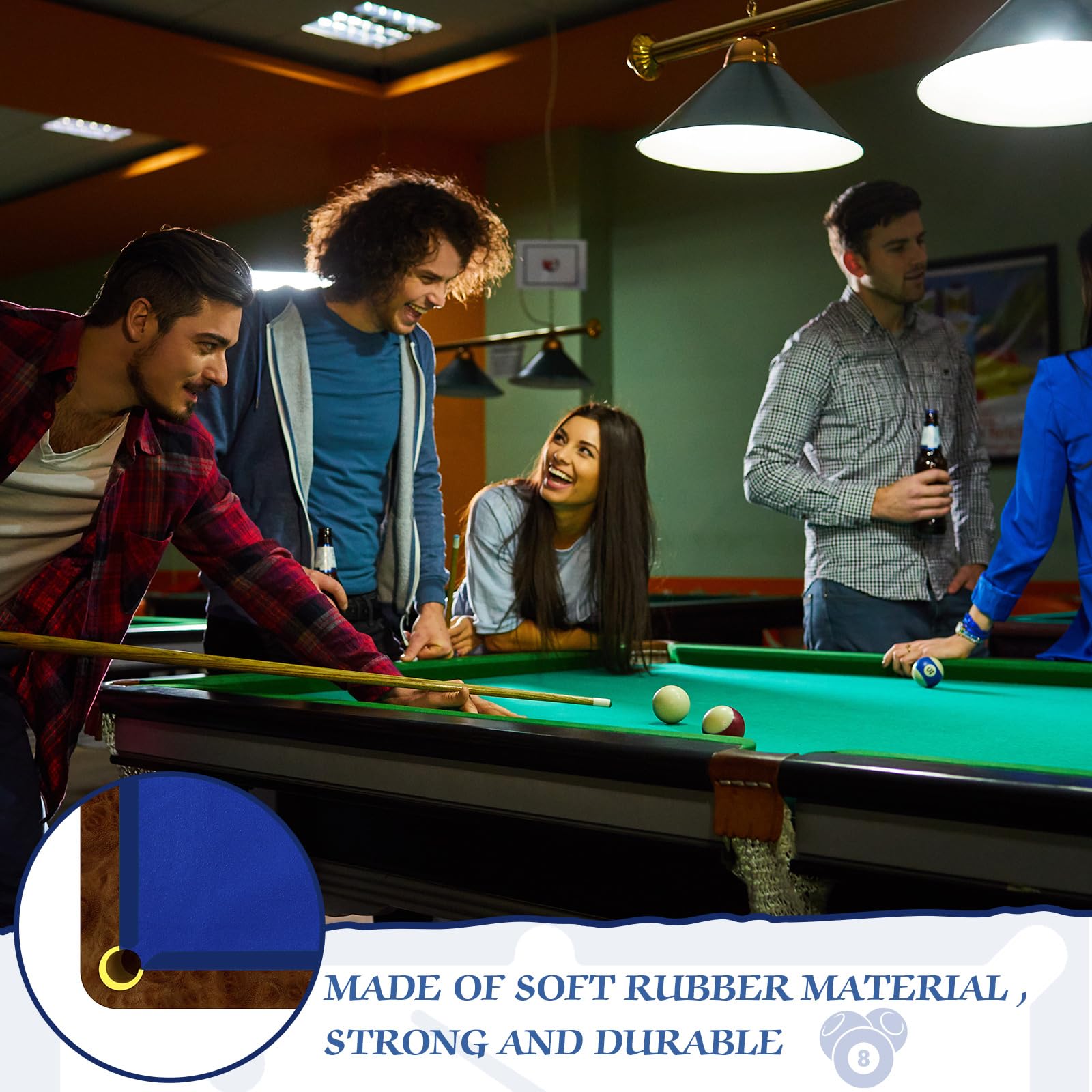 Mixweer 8 ft Pool Table Felt Replacement - Pre-Cut Billiard Cloth with 6 Strips & Rubber Bumpers for Bars, Clubs, Hotels | Perfect for Game Room Upgrades & Professional Tournament Maintenance