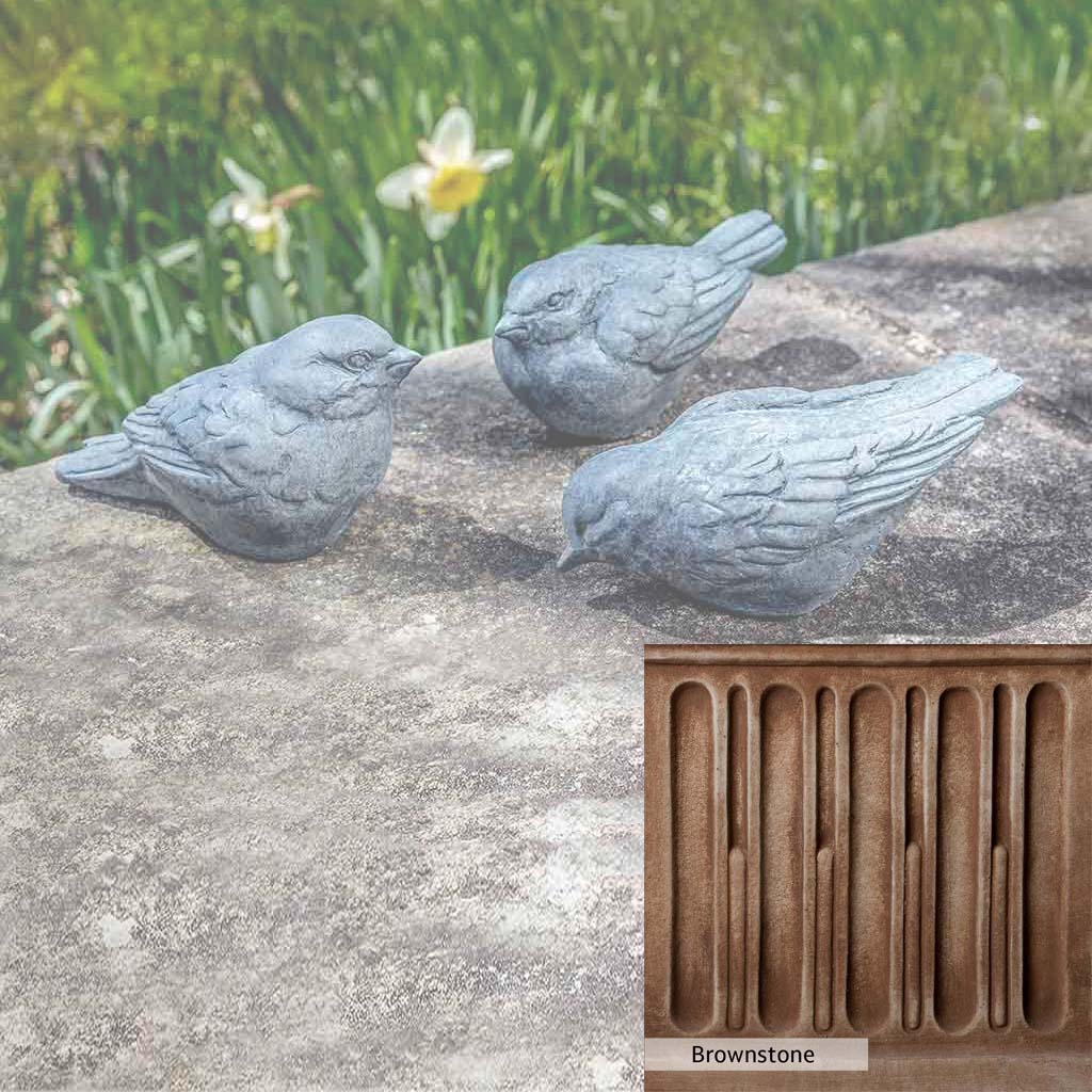 Campania International Trio d'Oiseaux Bird Statue - Elegant Garden Decor for Outdoor Patio, Yard & Home