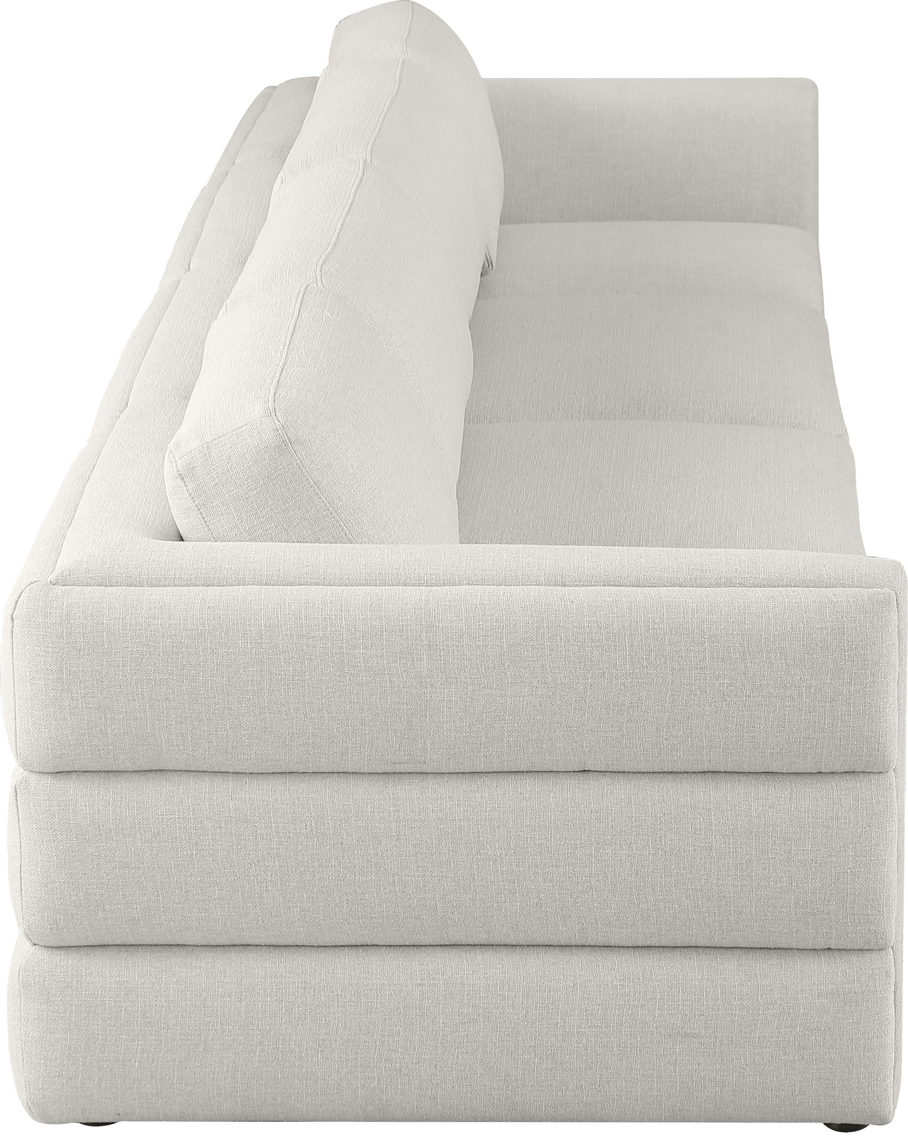 Beckham Durable Linen Textured Fabric Modular Sectional Sofa - Modern Living Room Furniture for Small Spaces & Apartments | Comfortable Lounge Seating for Family Gatherings & Movie Nights