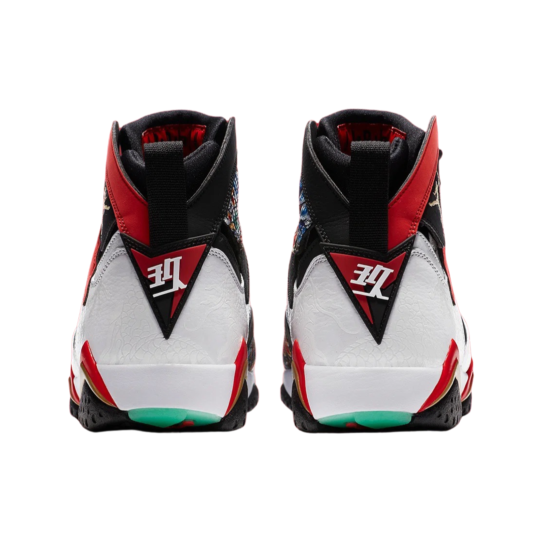 Air Jordan 7 Retro Sneakers - Greater China White/Chile Red/Black/Metallic Gold Colorway - Men's Basketball Shoes for Court Play & Streetwear Fashion