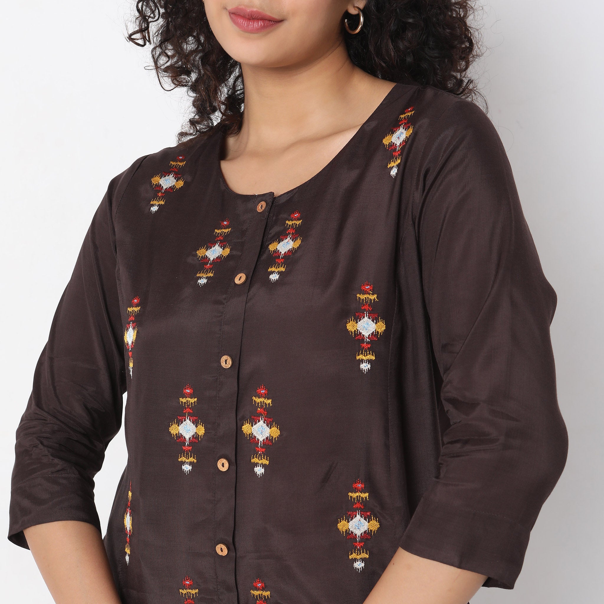 Flare Fit Embroidered Kurta for Women | Traditional Indian Tunic Top | Comfortable Cotton Ethnic Wear for Festivals, Weddings & Casual Outings