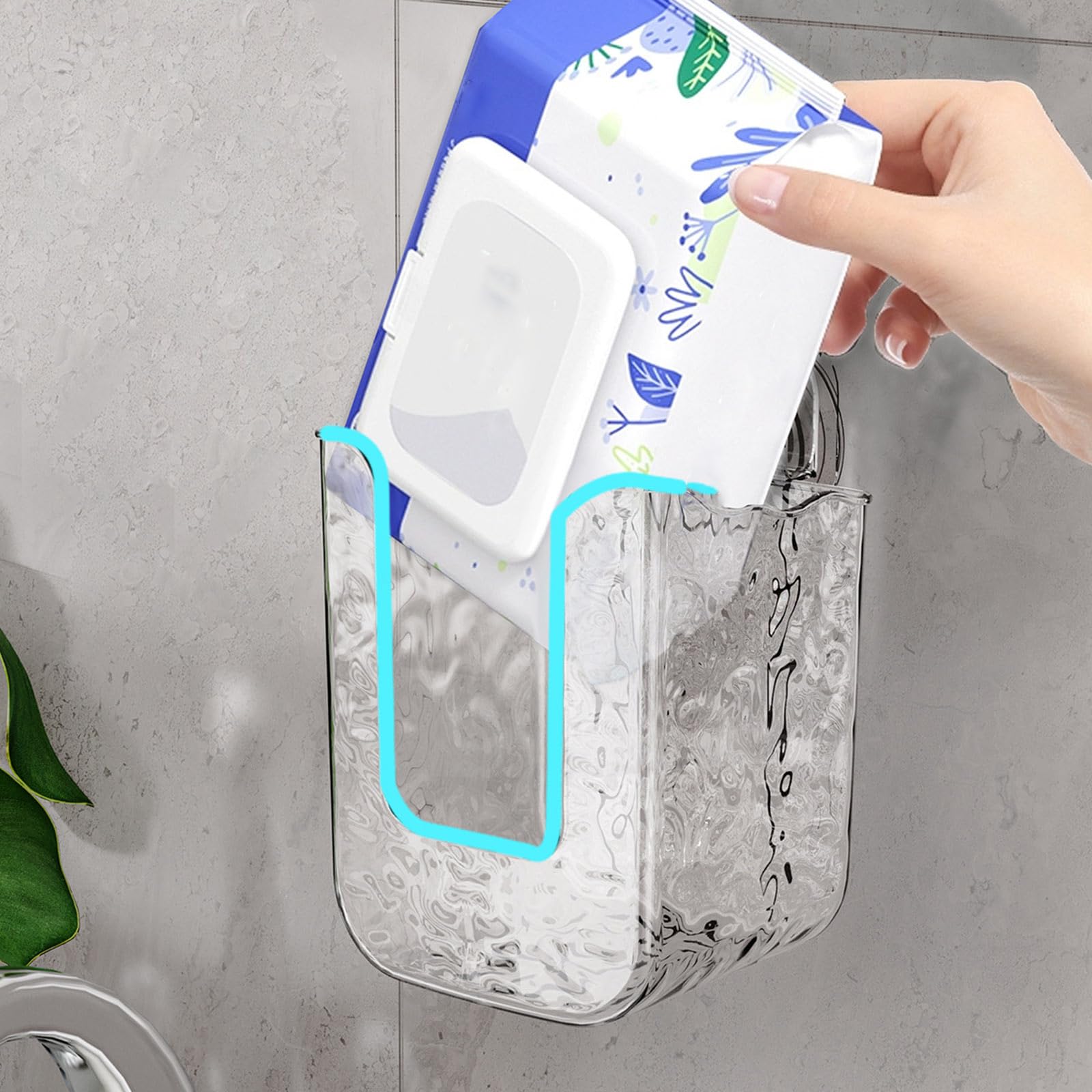 Modern Wet Wipe Dispenser with Strong Suction Wall Mount - Portable Tissue Storage Case for Baby Wipes, Makeup Remover & Disinfecting Wipes - Perfect for Bathroom, Nursery, Kitchen & Travel Use