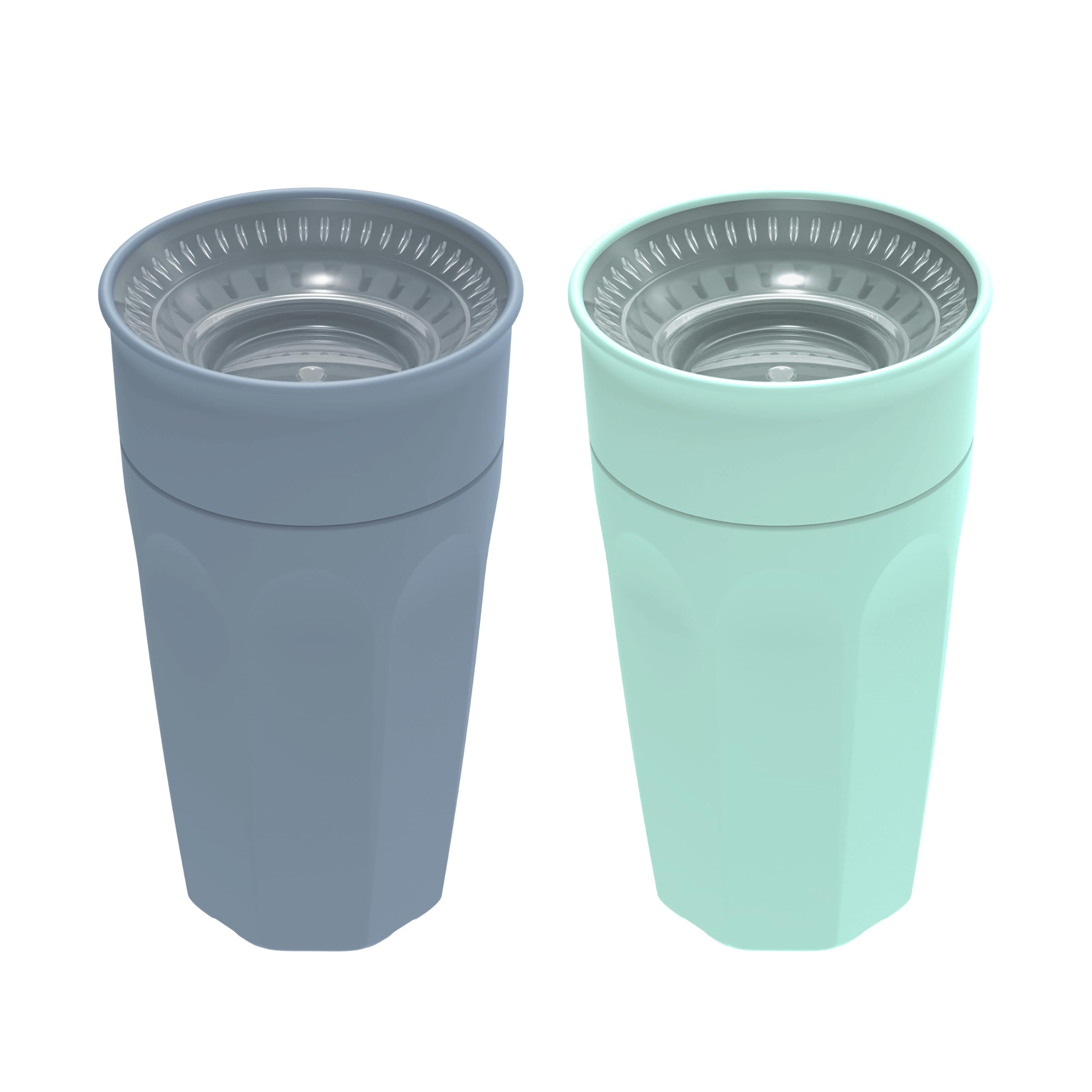 Dr. Brown's Milestones Cheers 360 Training Cup for Toddlers & Babies - Leak-Proof Sippy Cup, 10oz/300mL, Blue/Aqua, 2-Pack (Colors May Vary) - Perfect for On-the-Go, Daycare & Learning Independent Drinking Skills | BPA-Free Baby Cup for 9+ Months Old