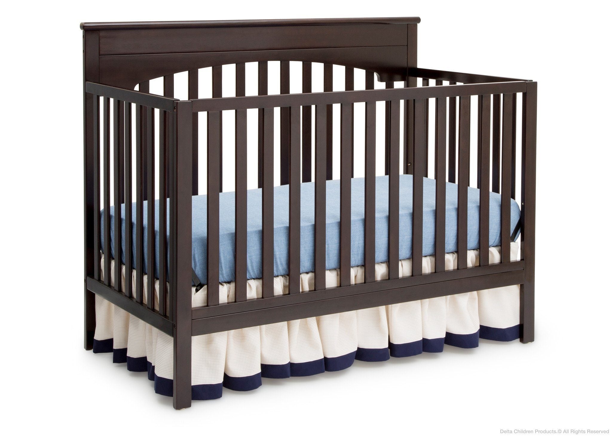 Layla 4-in-1 Convertible Baby Crib - Toddler Bed, Daybed & Full-Size Bed - Safe & Stylish Nursery Furniture for Boys & Girls - Perfect for Newborns to Teens Bedroom