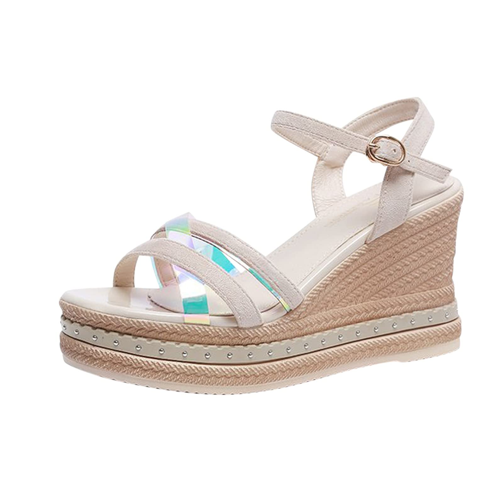 Women's Waterproof Platform Fish Fashion Sandals - Summer Slope Beach Sandals for Ladies, Comfortable & Stylish for Outdoor, Beach, and Casual Wear