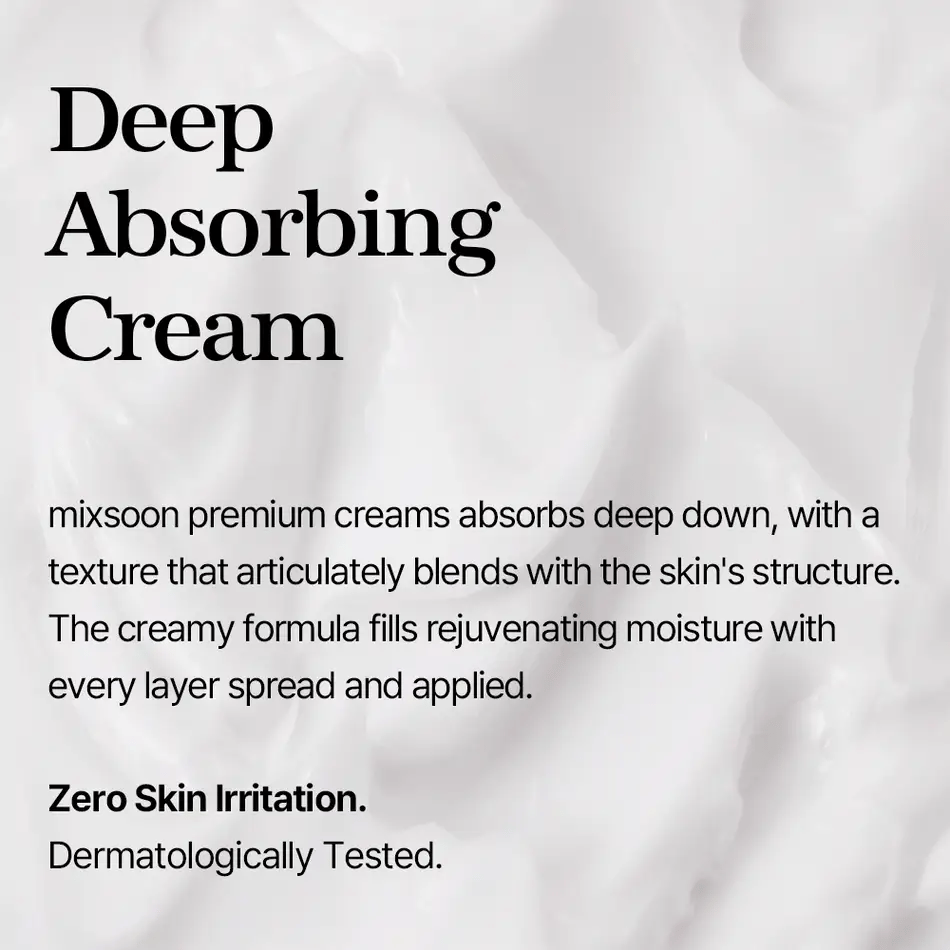 Premium Centella Asiatica Facial Cream by Mixsoon - Soothing & Hydrating Korean Skincare for Sensitive & Acne-Prone Skin - Perfect for Daily Moisturizing & Skin Repair Routine