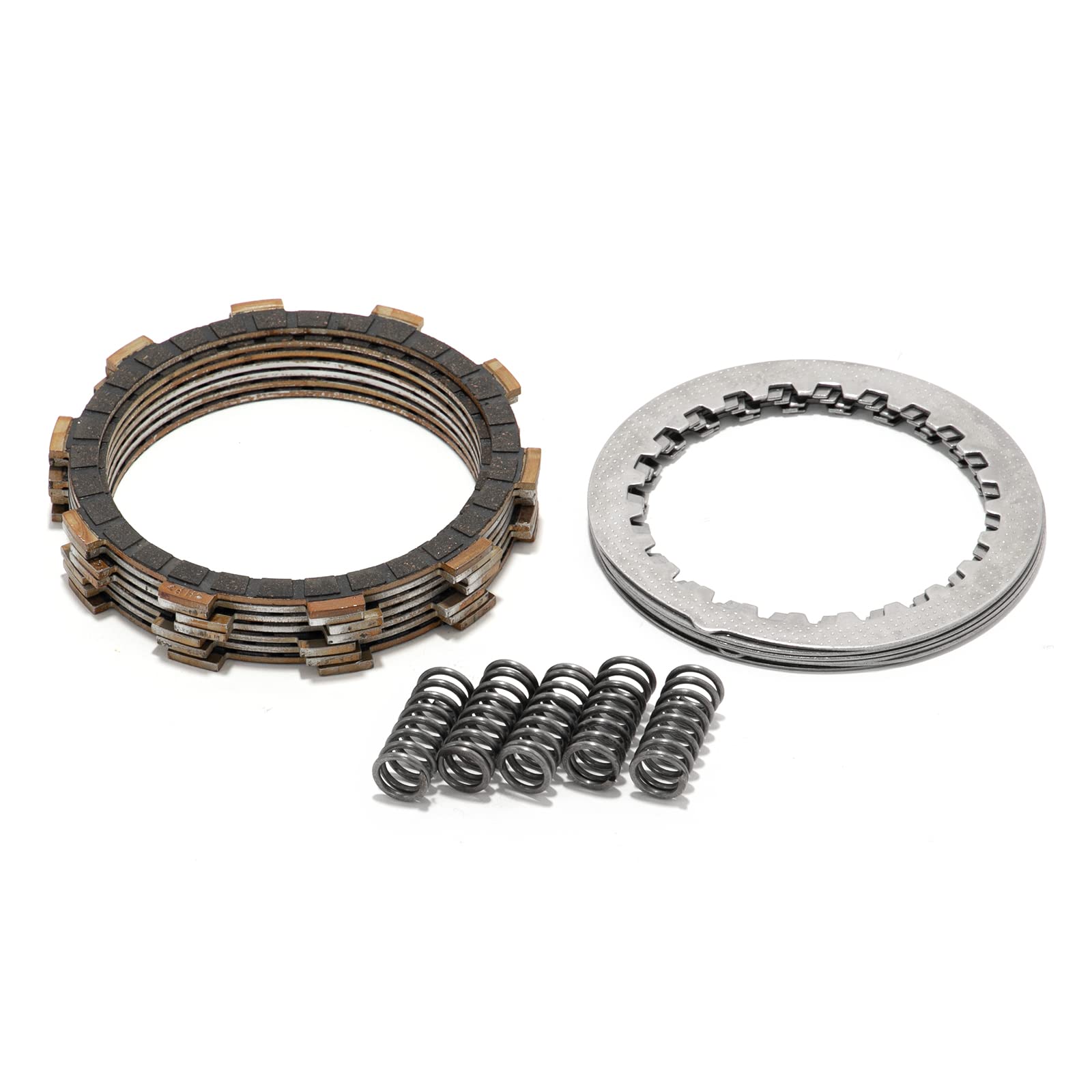 Yamaha Blaster 200 1988-2006 Clutch Basket Kit with Friction Plates, Steel Plates & Springs - Silver | ATV Clutch Replacement Parts for Off-Road & Trail Riding