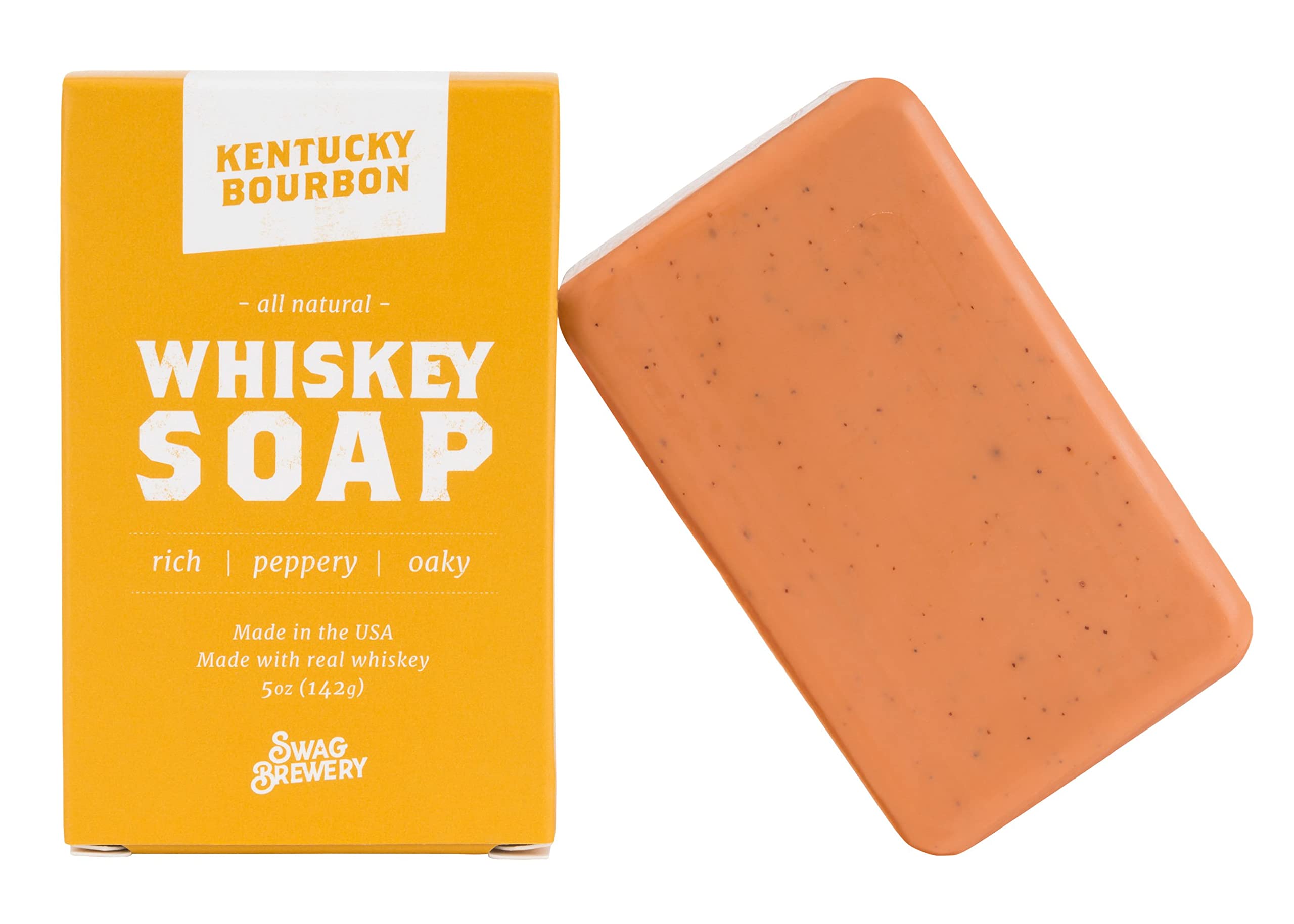 Premium Bourbon Whiskey Scented Candle & Soap Set - Handcrafted in USA - Home Decor, Relaxation Gift for Men & Women - Perfect for Romantic Dinners, Spa Nights & Cozy Evenings