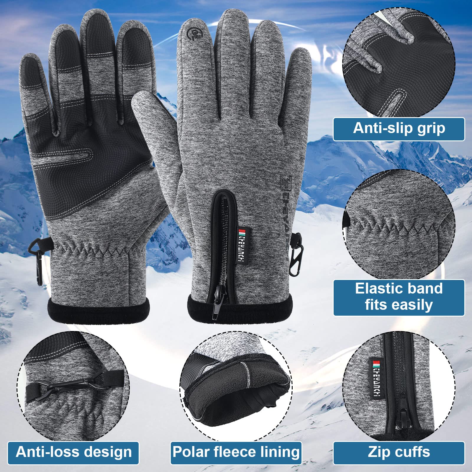 Breathable Winter Balaclava Face Mask & Touch Screen Ski Gloves Set - Full Face Cover for Men & Women - Perfect for Skiing, Snowboarding, Motorcycle Riding & Outdoor Winter Activities