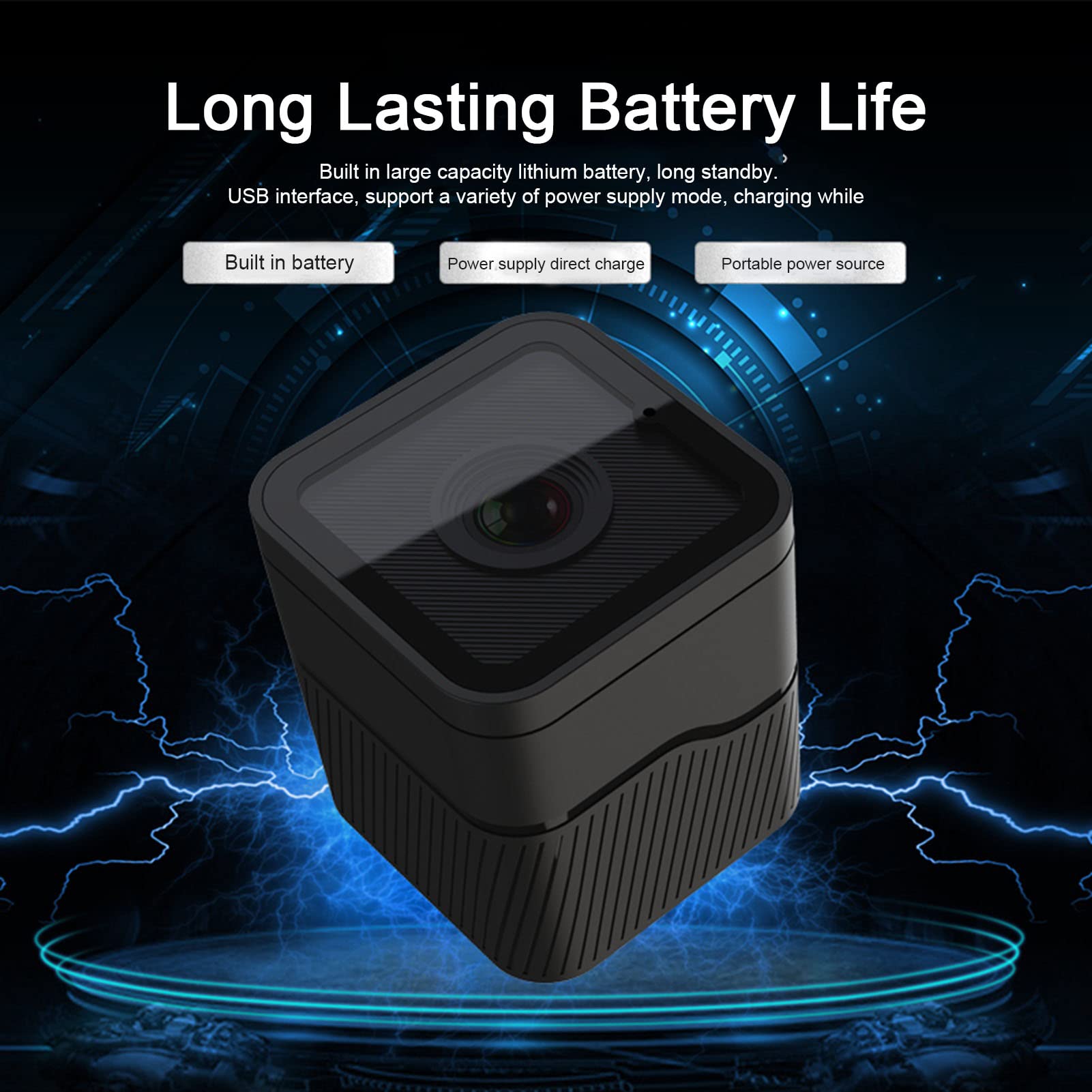 Annadue Portable WiFi Action Camera for Outdoor Sports - Waterproof HD Video Camera with Microphone & Long Battery Life - Ideal for Travel, Vlogging, Cycling & Adventure Recording