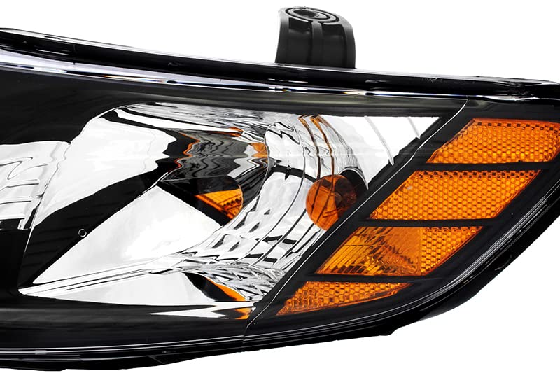 Kia Forte Hatchback & Koup Headlight Assembly Set - Compatible with 2009-2012 Models (Driver & Passenger Side Halogen Lamps) - Perfect for Night Driving, Vehicle Restoration, and DIY Car Repair Projects - Enhances Visibility and Safety on the Road