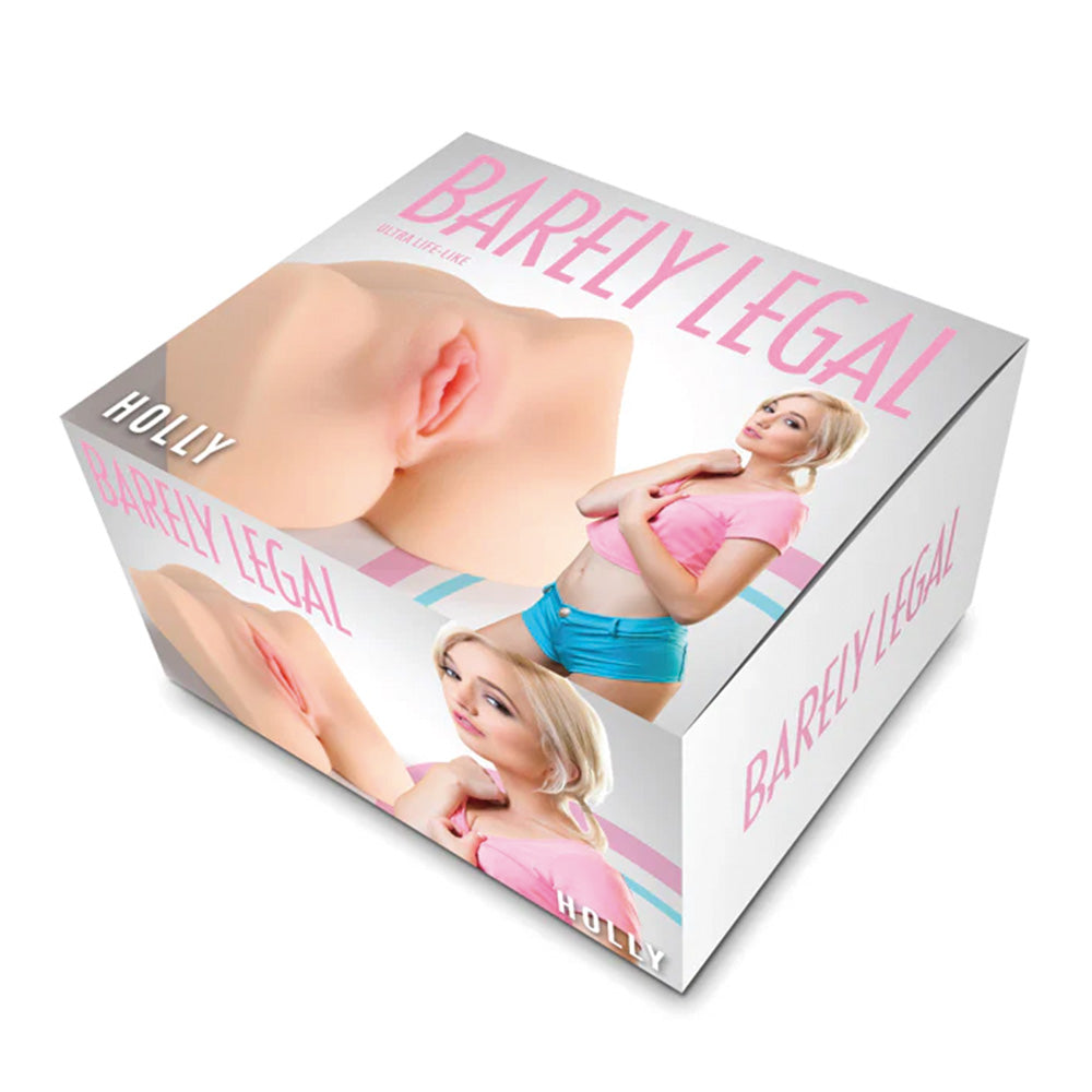 Barely Legal Holly Ultra-Realistic Dual Hole Vagina & Anus Male Masturbator - Lifelike Missionary Sex Toy for Solo Pleasure & Discreet Adult Play