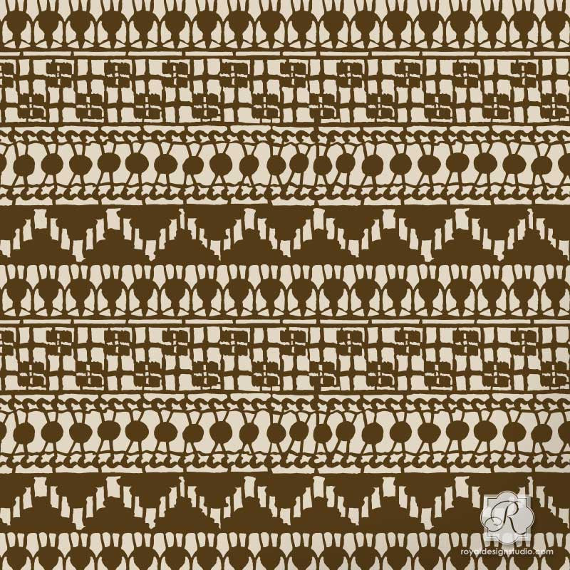 Primitivo Lace Craft Stencil - Reusable DIY Scrapbooking Templates for Card Making, Wedding Invitations & Home Decor - Perfect for Paper Crafts, Fabric Painting and Mixed Media Projects