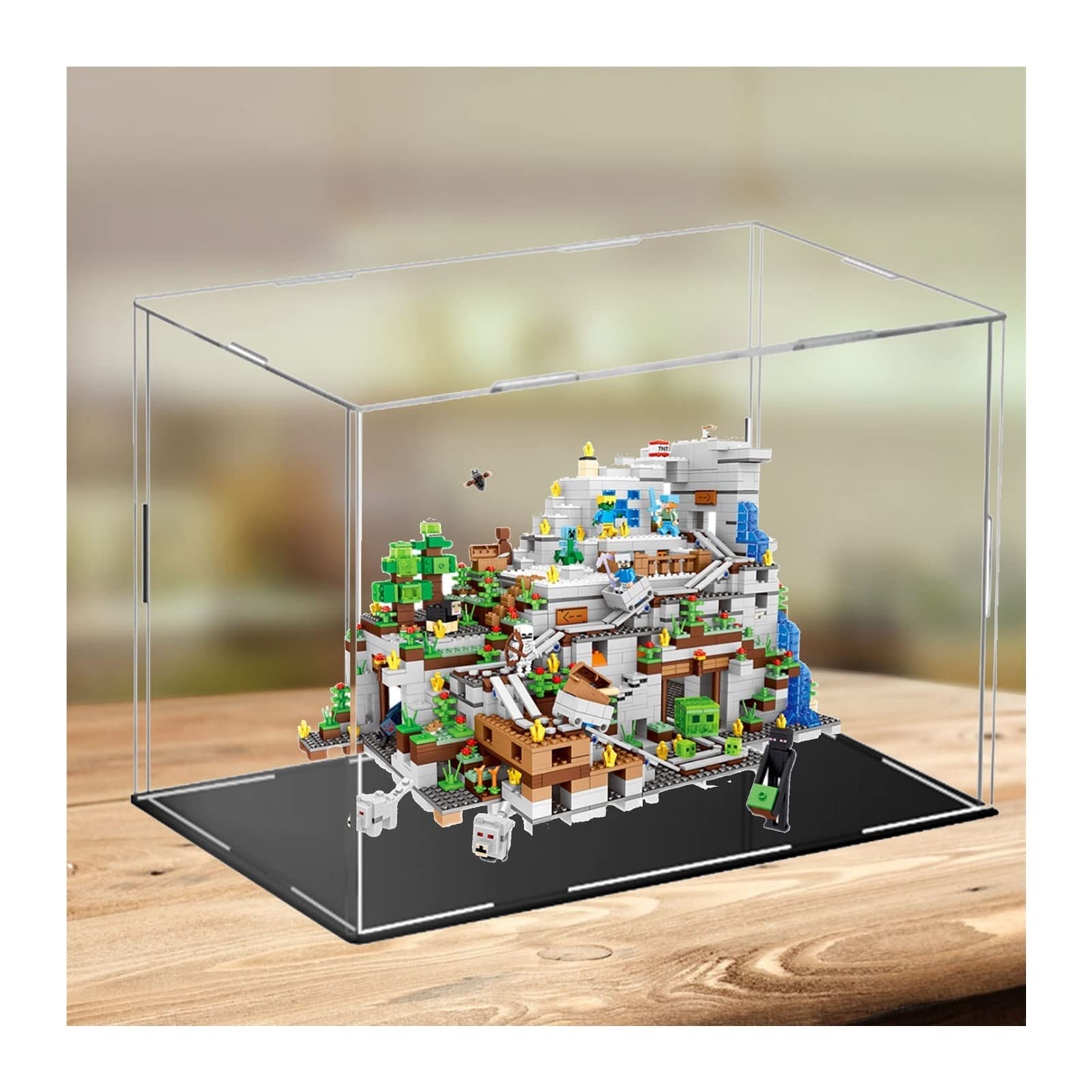 Clear Acrylic Display Case for Toy Figures & Collectibles - Dustproof Protection Showcase with Removable Lid, Self-Assembly Storage Organizer | Perfect for Action Figures, Funko Pops, Model Cars & Home Decor