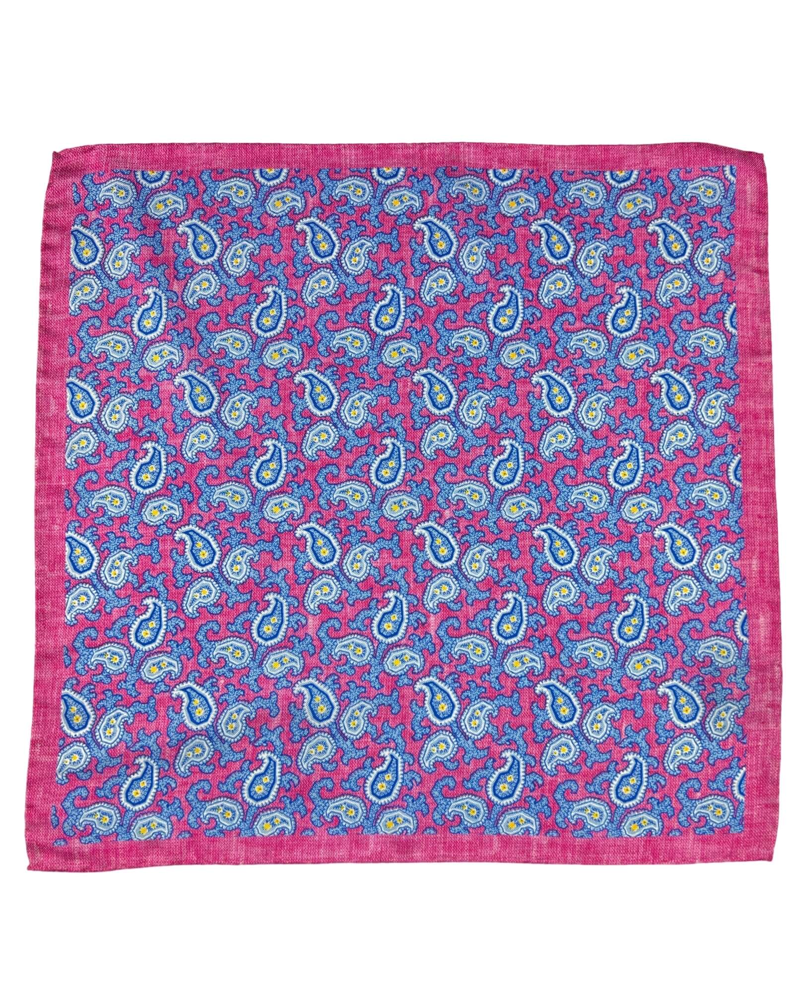 DÉCLIC Aversa Paisley Hanky Scarf - Stylish Pink Floral Print Fashion Accessory for Women, Perfect for Parties, Weddings & Everyday Elegance