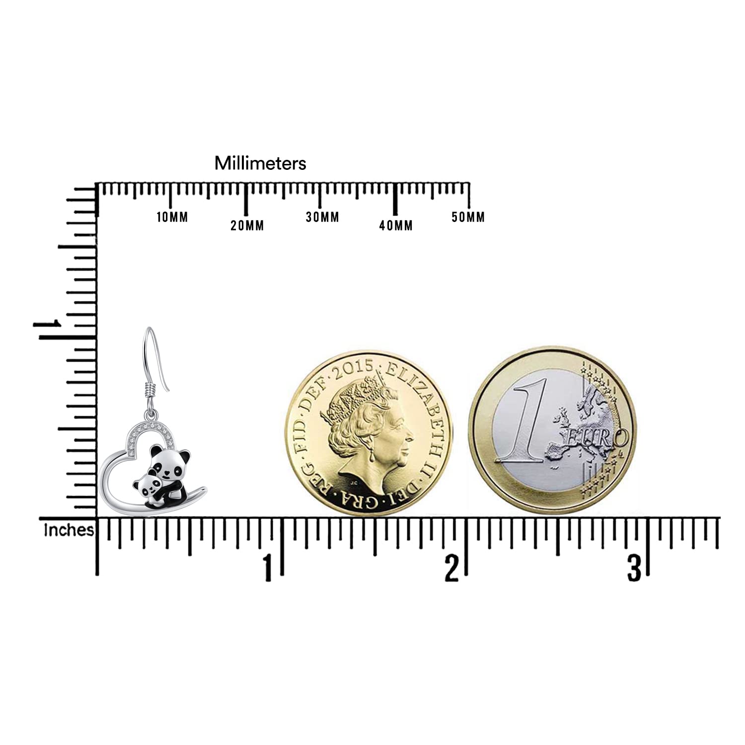 925 Sterling Silver Panda Stud Earrings - Cute Animal Jewelry Drop Earrings for Women | Perfect Birthday Gift, Everyday Wear & Special Occasions