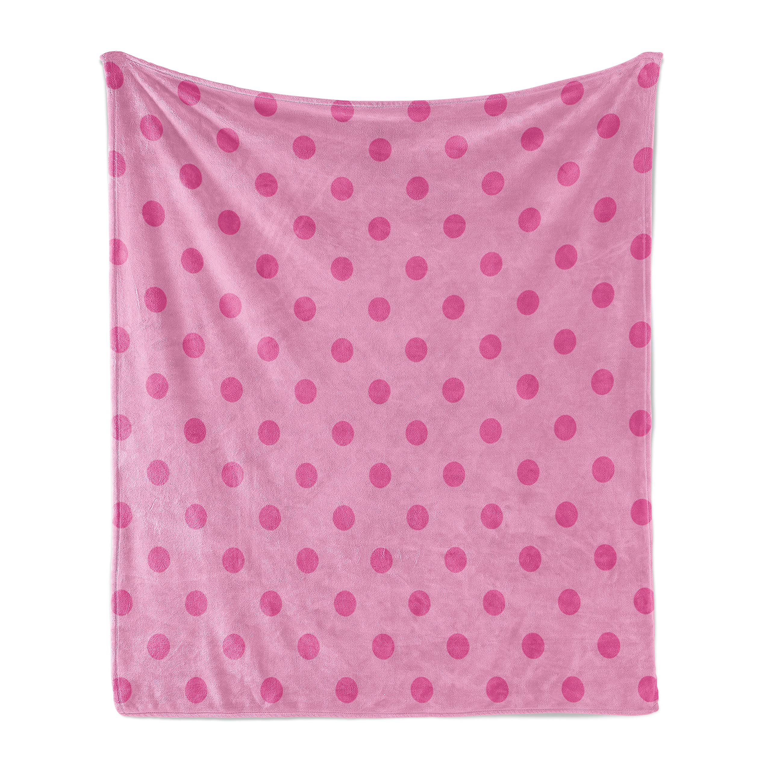 Ambesonne Hot Pink Flannel Fleece Throw Blanket 70
