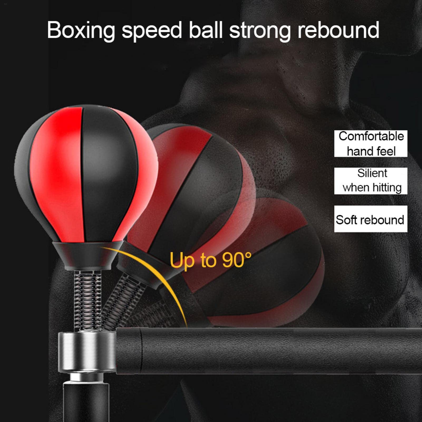 Professional Heavy Duty Punching Bag Stand | Adjustable Boxing Speed Ball for Adults & Kids - Portable Training Target with 360° Reflex Bar & Strong Suction Cup Base - Perfect for Home Gym, Boxing Training, Martial Arts Practice & Fitness Workouts