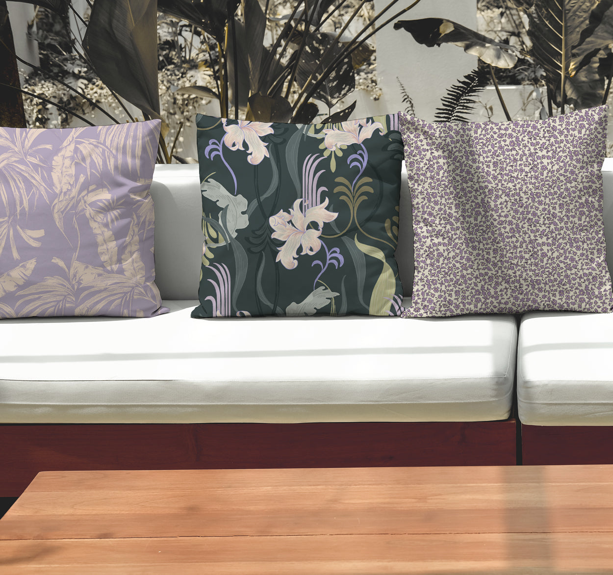 Outdoor Pillow - Palm Paradise Design for Patio, Poolside & Garden Comfort - Waterproof & UV Resistant