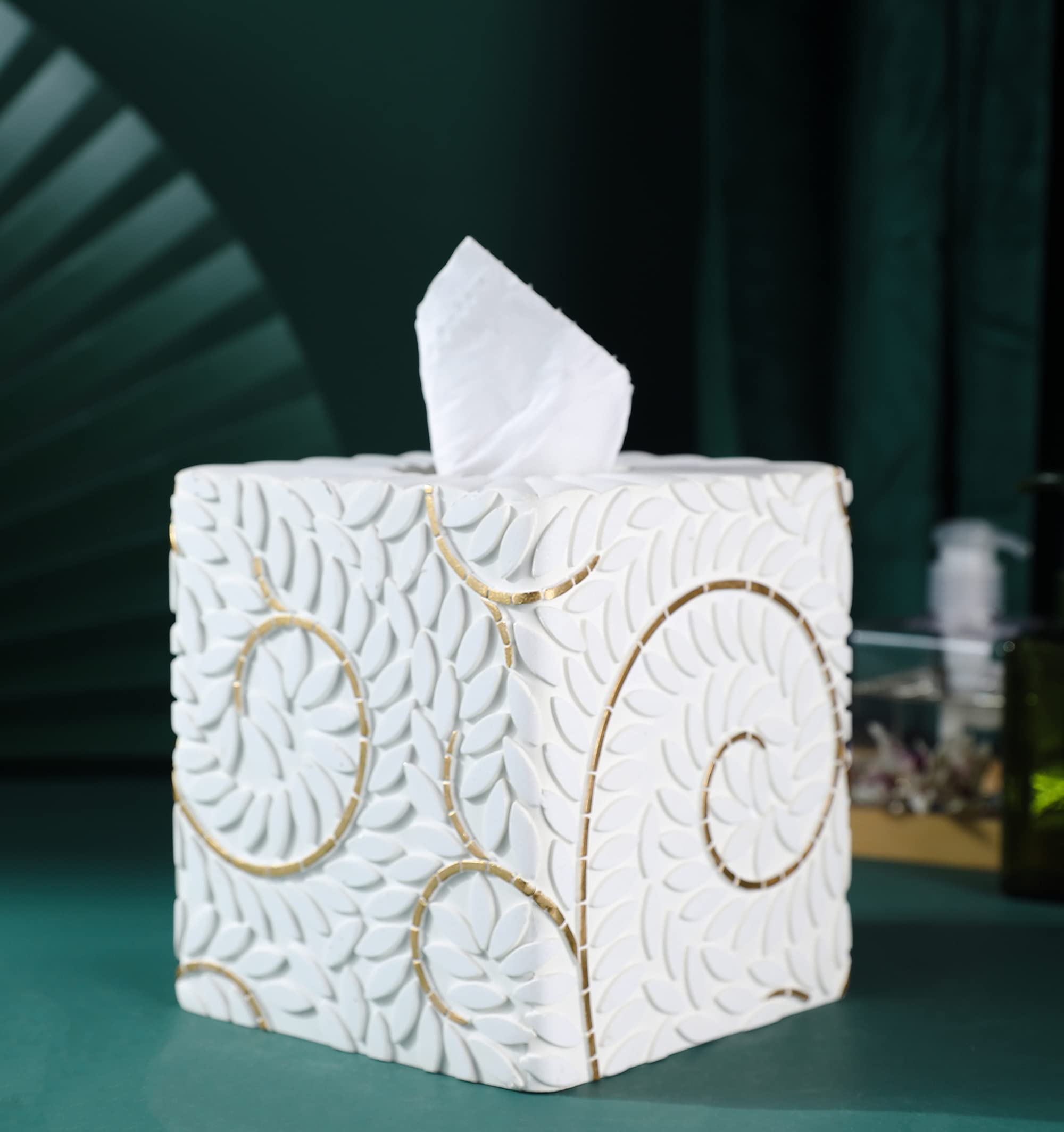 Modern Square Tissue Box Cover Holder - Unique Bathroom Vanity Decor for Countertops, Bedroom & Living Room | Stylish Tissue Box Cover for Home & Office Use