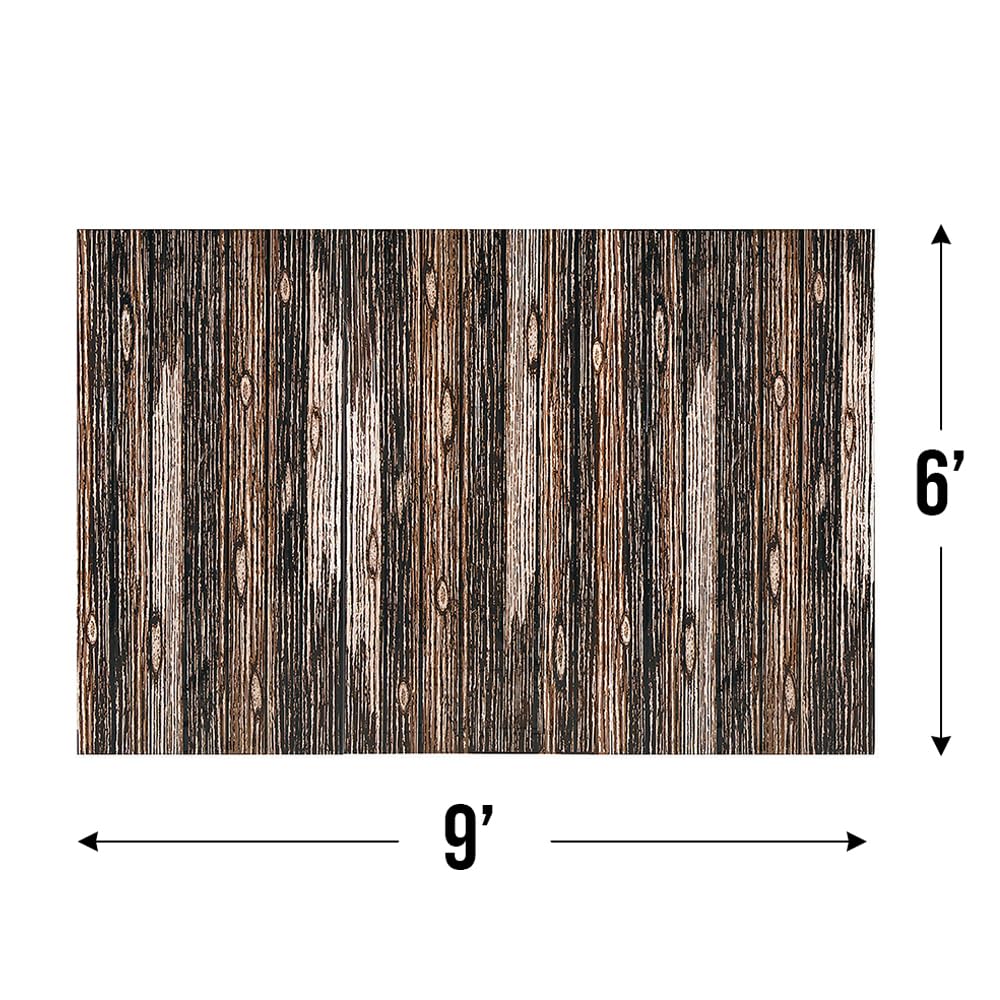 Wood Plank Backdrop Banner Set - 3pc Party & Wall Decor for Events