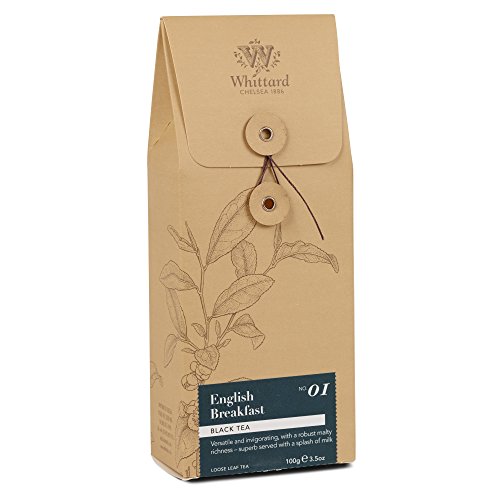 Premium Whittard English Breakfast Loose Leaf Black Tea 100g - Rich & Aromatic Blend for Morning Energy & Afternoon Tea Time