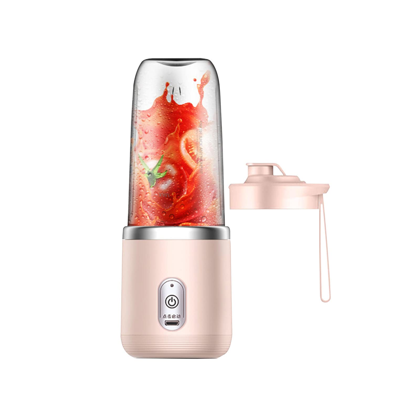 SKVLF 6-Blade Portable Blender - USB Rechargeable Personal Smoothie Maker for Shakes, Juices & Smoothies | Perfect for Gym, Travel, Camping & Outdoor Activities (Pink)