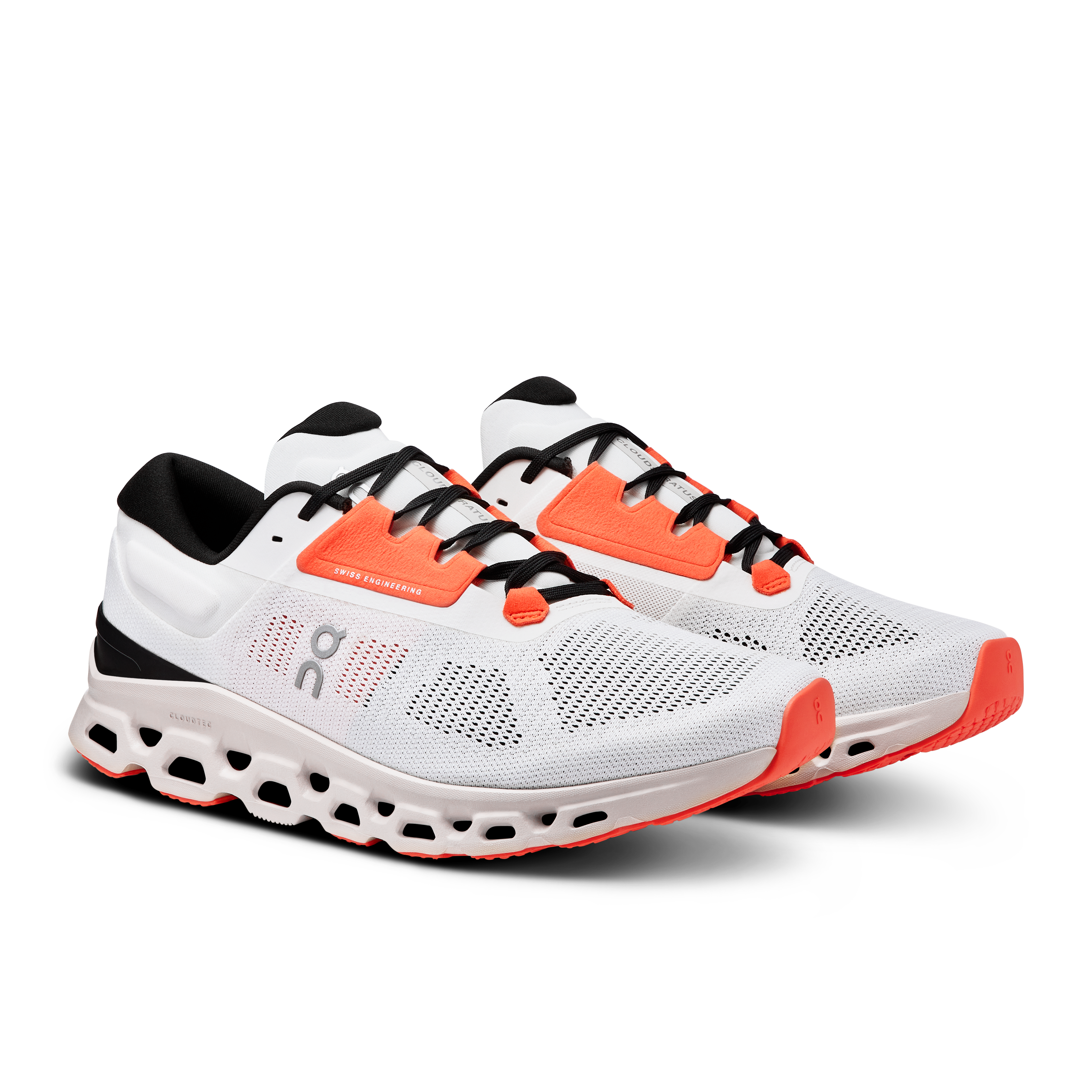 On Running Men's Cloudstratus 3 Running Shoes - White/Sand - Lightweight Cushioned Sneakers for Road Running & Jogging