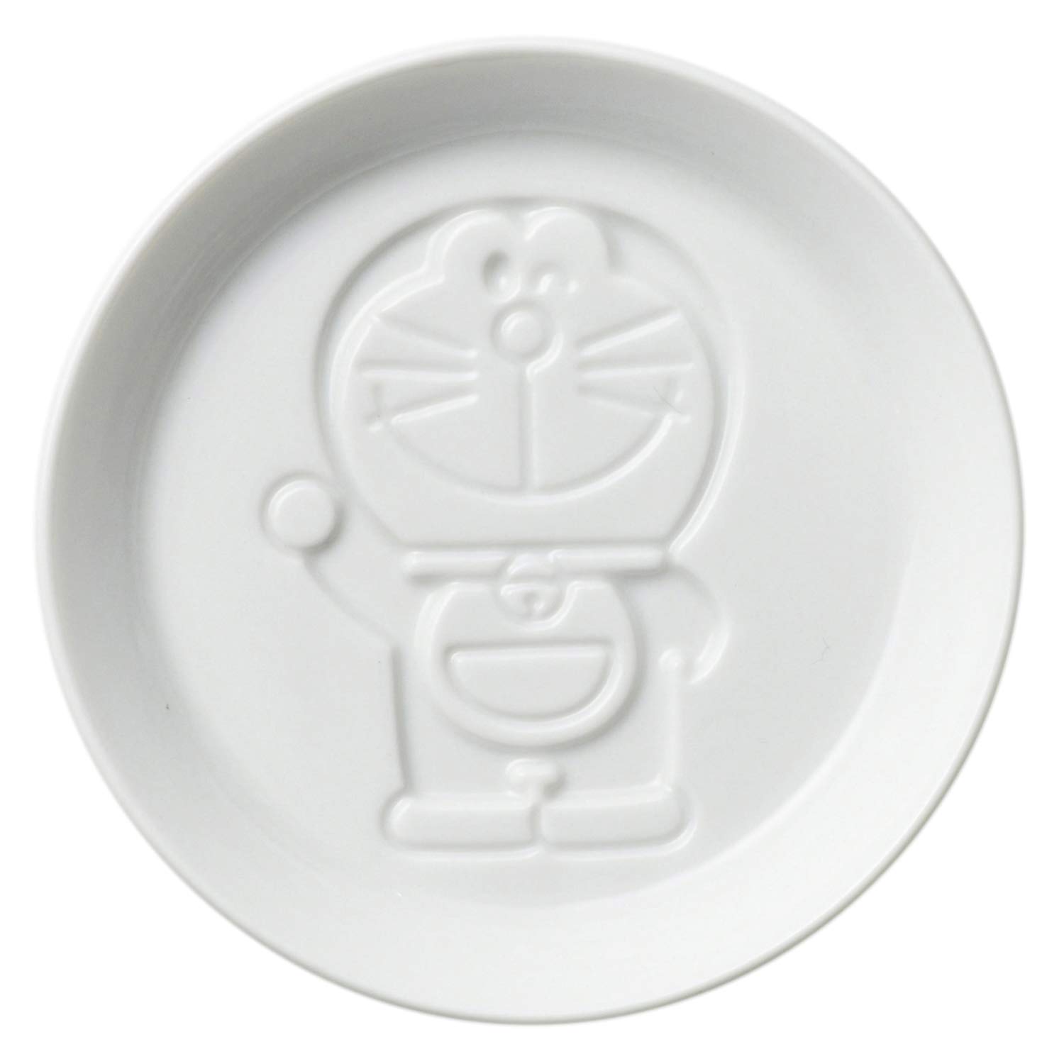 Doraemon 008151 Soy Sauce Plate - Embossed Halo Design Small Dish (3.1 inch/8cm) | Japanese Anime Tableware | Microwave & Dishwasher Safe | Perfect for Sushi, Soy Sauce & Condiments | Made in Japan | Great Gift for Anime Fans & Collectors