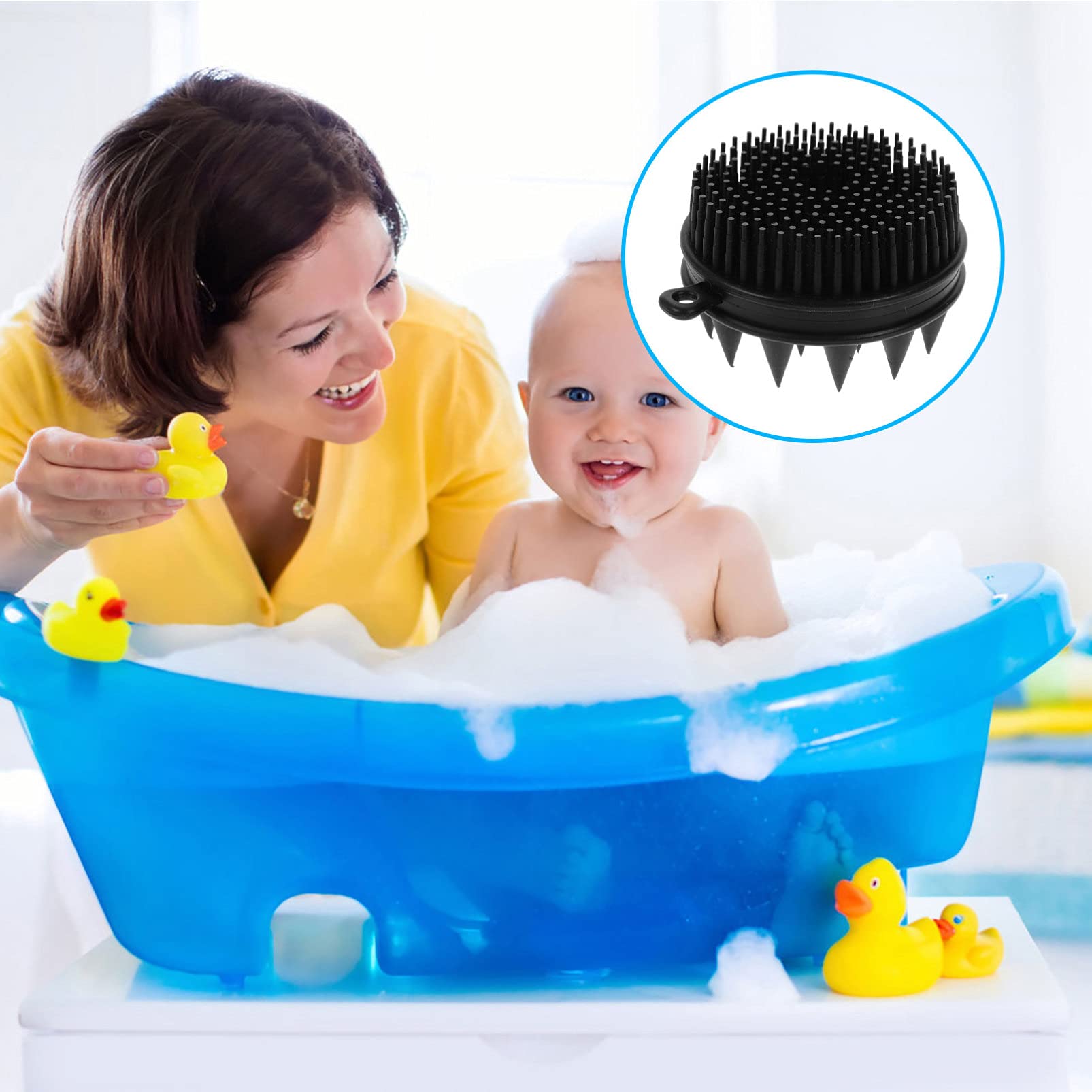 Minkissy Silicone Scalp Brush for Baby - Gentle Massage & Hair Care for Newborns & Infants