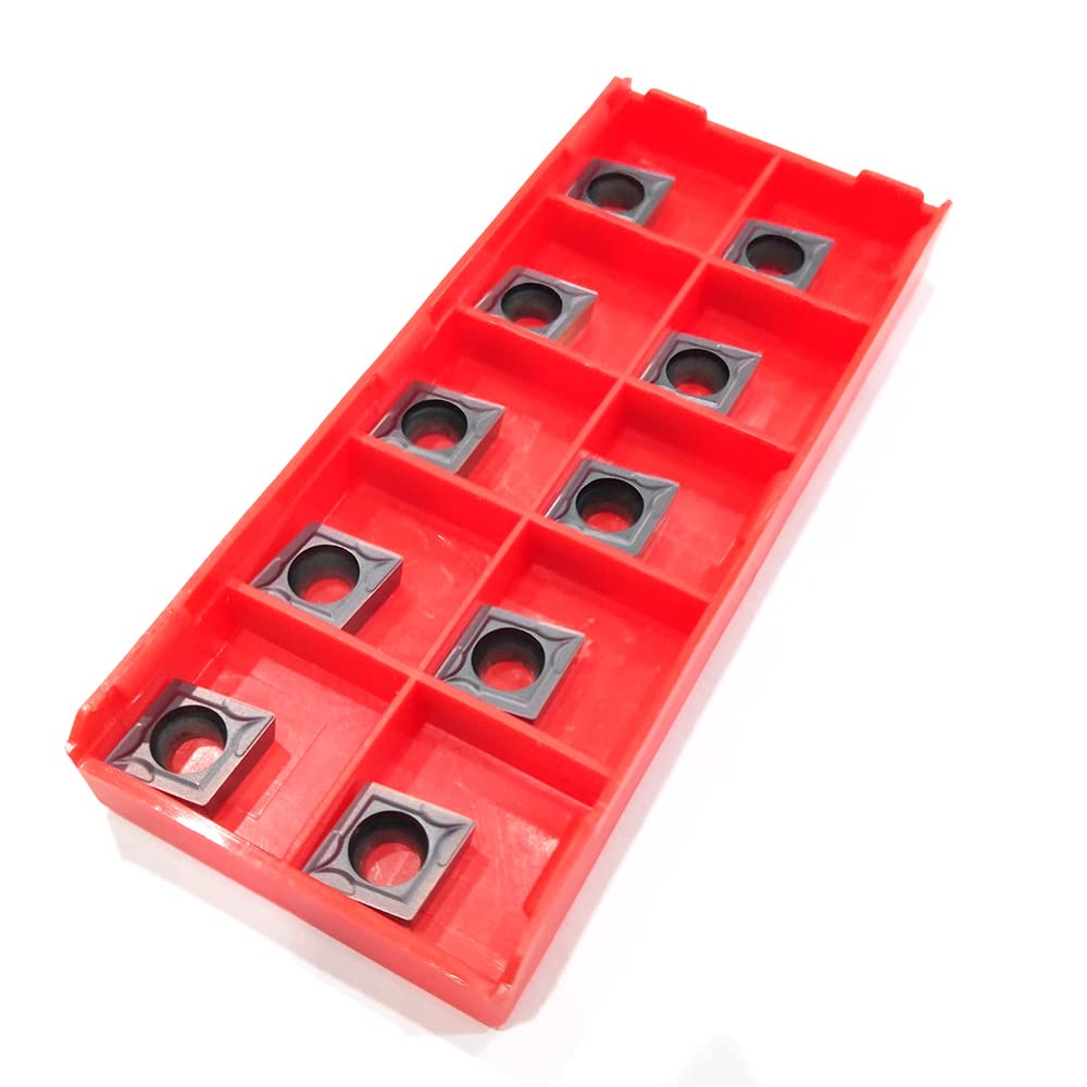 10Pcs Carbide Insert CCMT09T304-SC MP1125 External Metal Turning Tools for Lathe & Milling - High Precision Cutting for Steel, Aluminum & Alloy - Perfect for CNC Machining, Metalworking & Industrial Applications