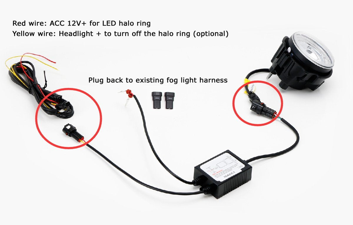20W CREE LED Halo Ring Daytime Running Lights & Fog Lamps for Subaru Impreza WRX STi Forester - Durable Auto Lighting for Night Driving & Off-Road Adventures