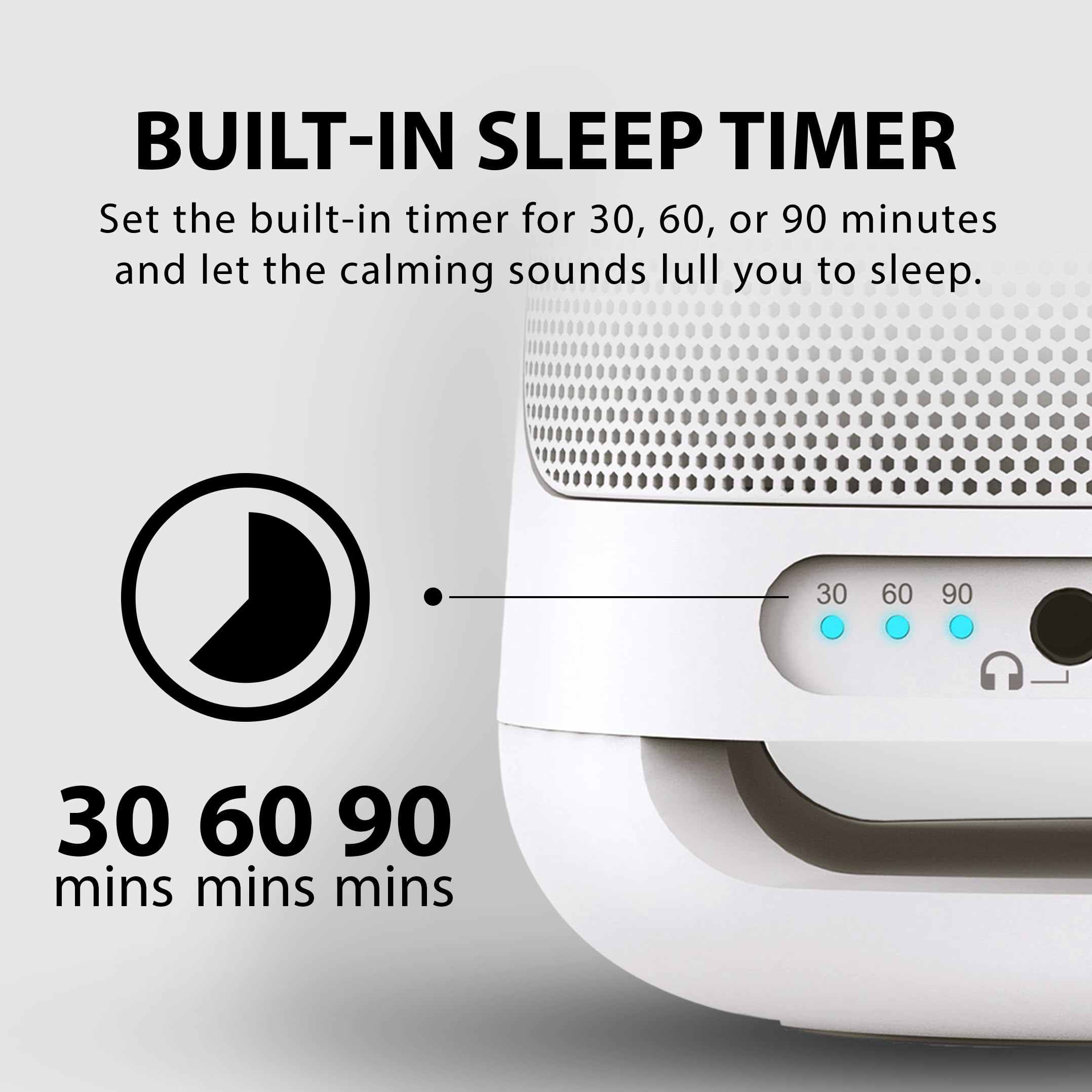 Avantree Dream - White Noise Machine for Sleep with 28 Soothing Sounds, Built-in Timer & Night Light, Portable Sleep Sound Speaker for Adults - Perfect for Nursery, Office Relaxation & Baby Sleep Aid