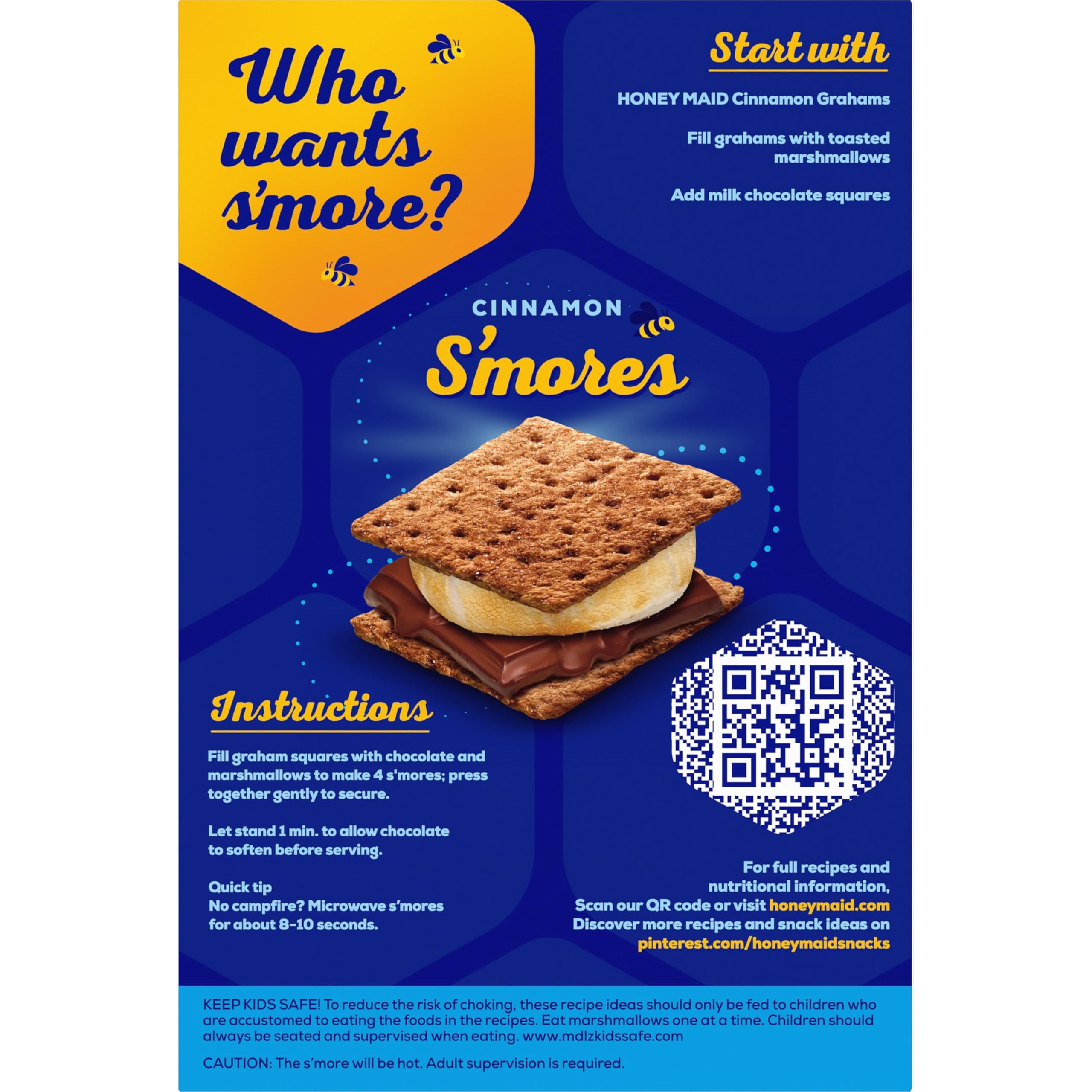 Honey Maid Cinnamon Graham Crackers - 12 Pack (14.4 oz Each) | Bulk Snacks for School Lunch, Office, Parties & Camping | Crunchy Cinnamon Flavored Cookies for Kids & Adults