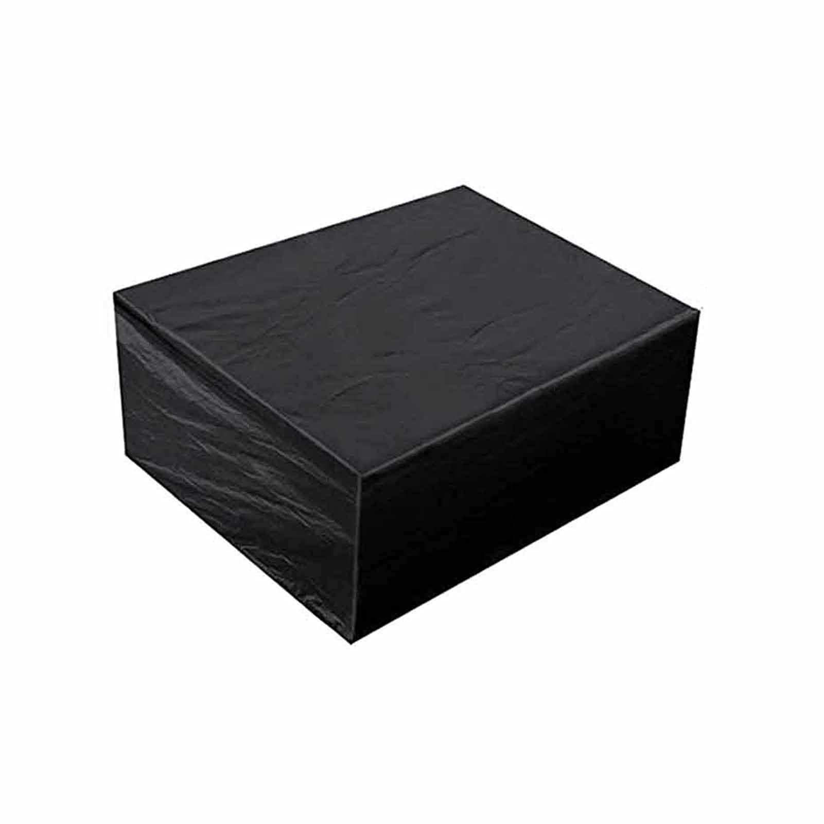Heavy Duty 420D Oxford Polyester Waterproof Outdoor Furniture Cover - Customizable Size 250x250x90cm for Patio Table, Garden Set, BBQ Grill - Weatherproof Protection (Black) | Ideal for Backyard, Deck & Outdoor Dining Areas