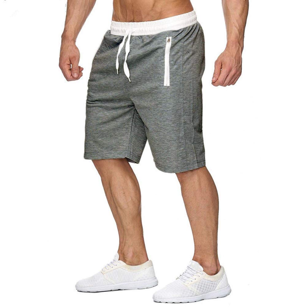 CARWORNIC Men's Workout Shorts - Lightweight Gym Running Basketball Athletic Shorts with Zipper Pockets for Bodybuilding & Training | Perfect for Gym, Sports & Casual Wear