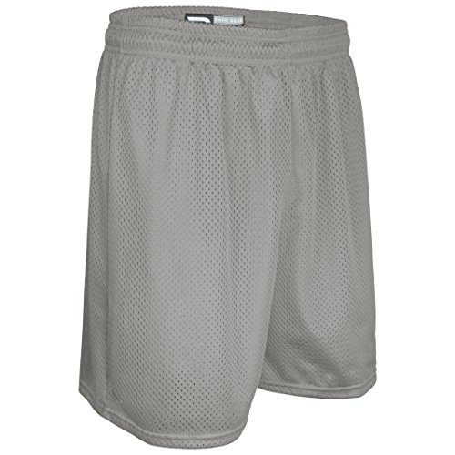 Game Gear AM6475Y Youth Boys Girls Solid Color Performance Nylon Mesh Sport Shorts for Running, Training, and Gym
