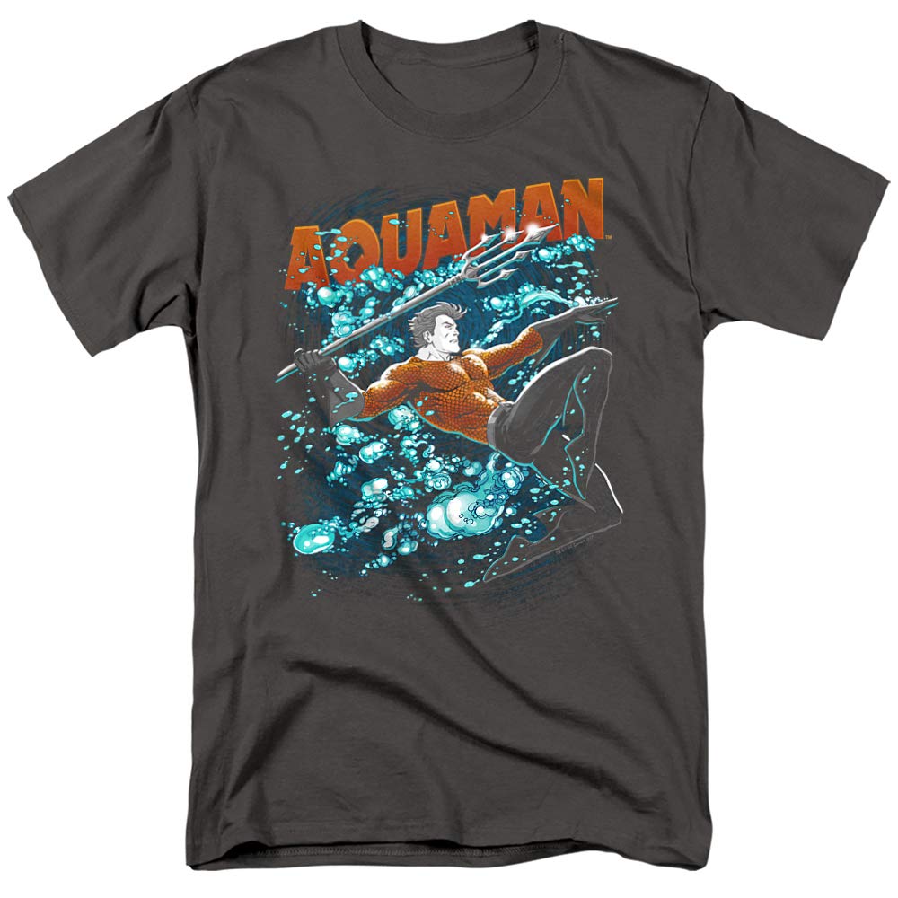 Unisex Aquaman Bubbles Graphic T-Shirt for Men & Women - Casual Superhero Tee for Comic Fans, Cosplay & Everyday Wear