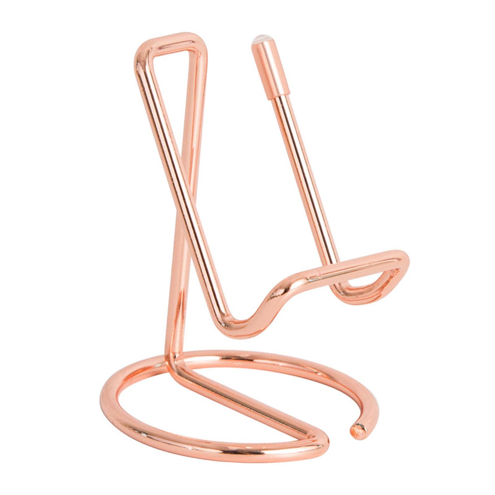 Almencla Nordic Business Card Holder & Phone Stand - Rose Gold Desk Organizer for Office, Conference, Shopping Mall | Stylish Decorative Accessory for Work & Home Use