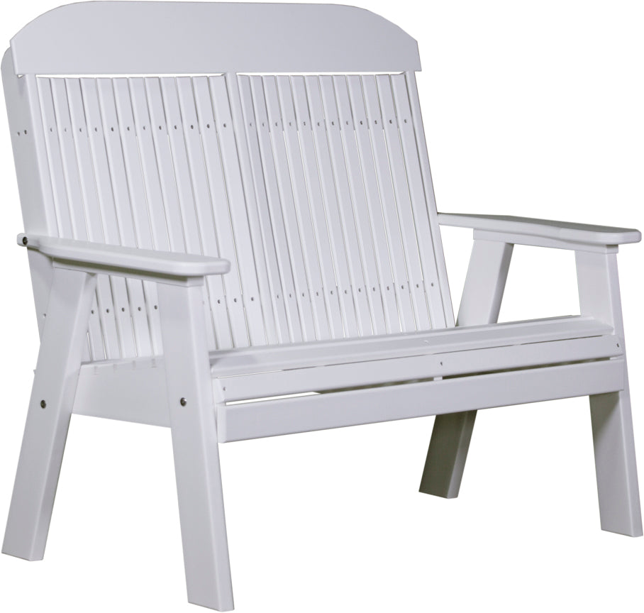 LuxCraft 4-Foot Classic Wooden Bench - Sturdy Indoor/Outdoor Garden, Patio, and Entryway Seating Furniture for Home Decor