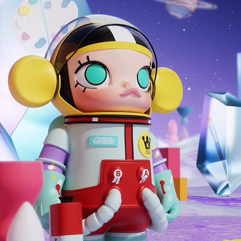 Popmart Mega Collection 1000% Space Molly Little Painter Designer Toy Figure - Limited Edition Vinyl Art Collectible for Home Decor & Office Display (Pre-Order)