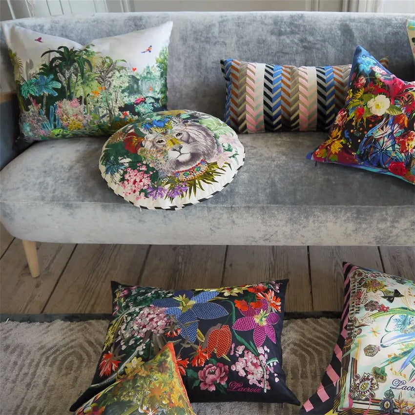Christian Lacroix Jungle King Opiat Decorative Cushion - Luxury Bohemian Throw Pillow Cover for Sofa, Bed, Living Room Decor - Perfect for Home, Office & Bohemian Style Interior Design