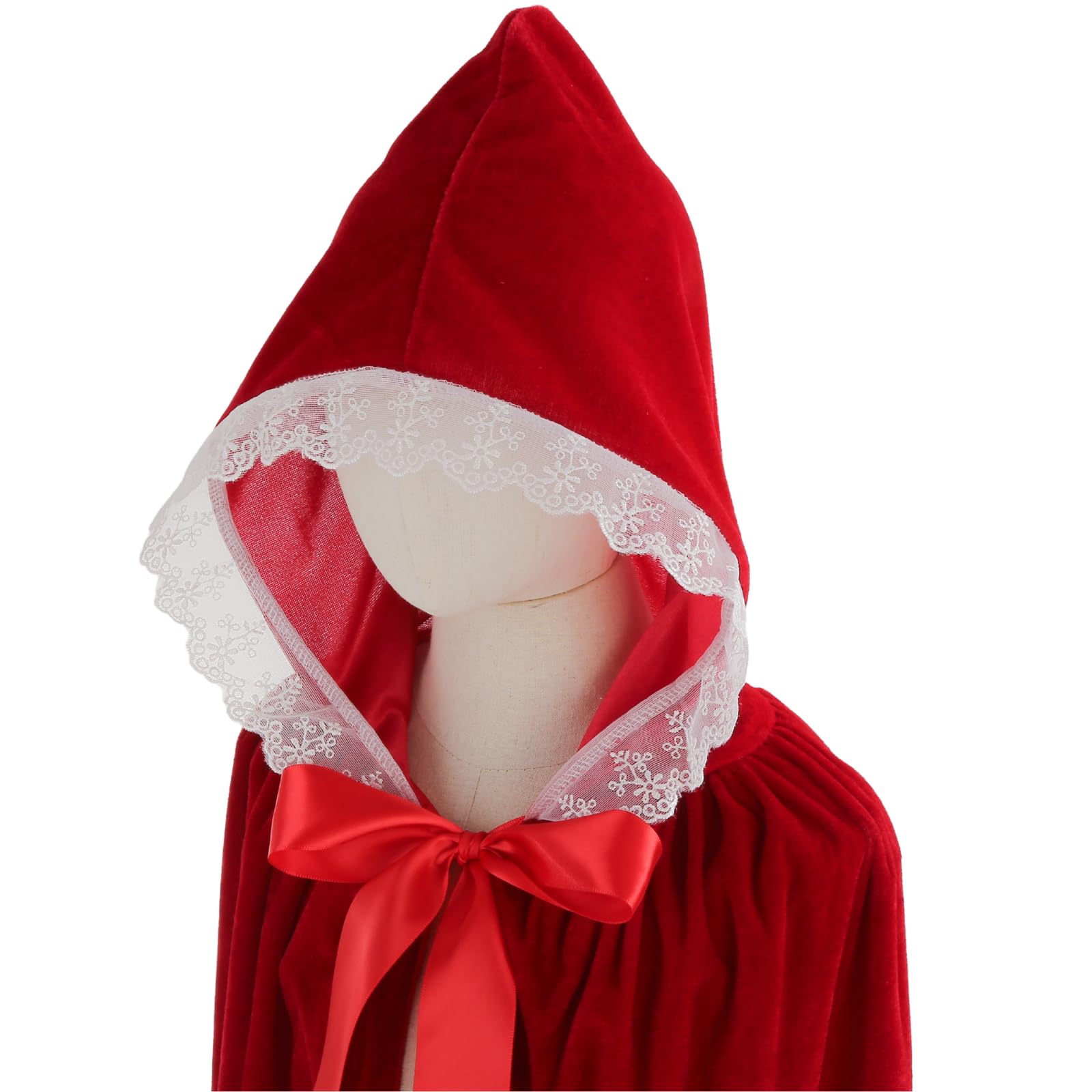 LMYOVE Little Red Riding Hood Cloak for Girls - Kids Halloween Costume & Christmas Cape - Perfect for Dress-Up, Storybook Play, and Holiday Parties