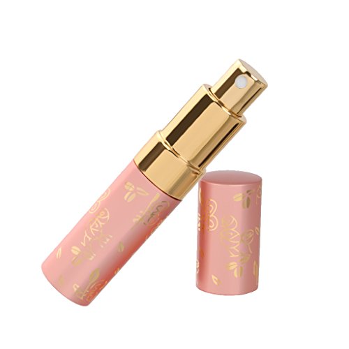Refillable 15ml Perfume & Aftershave Atomizer Bottle - Travel-Friendly Pump Spray with Printed Design (Pink) | Perfect for Gym, Office, Travel & Daily Fragrance Touch-Ups