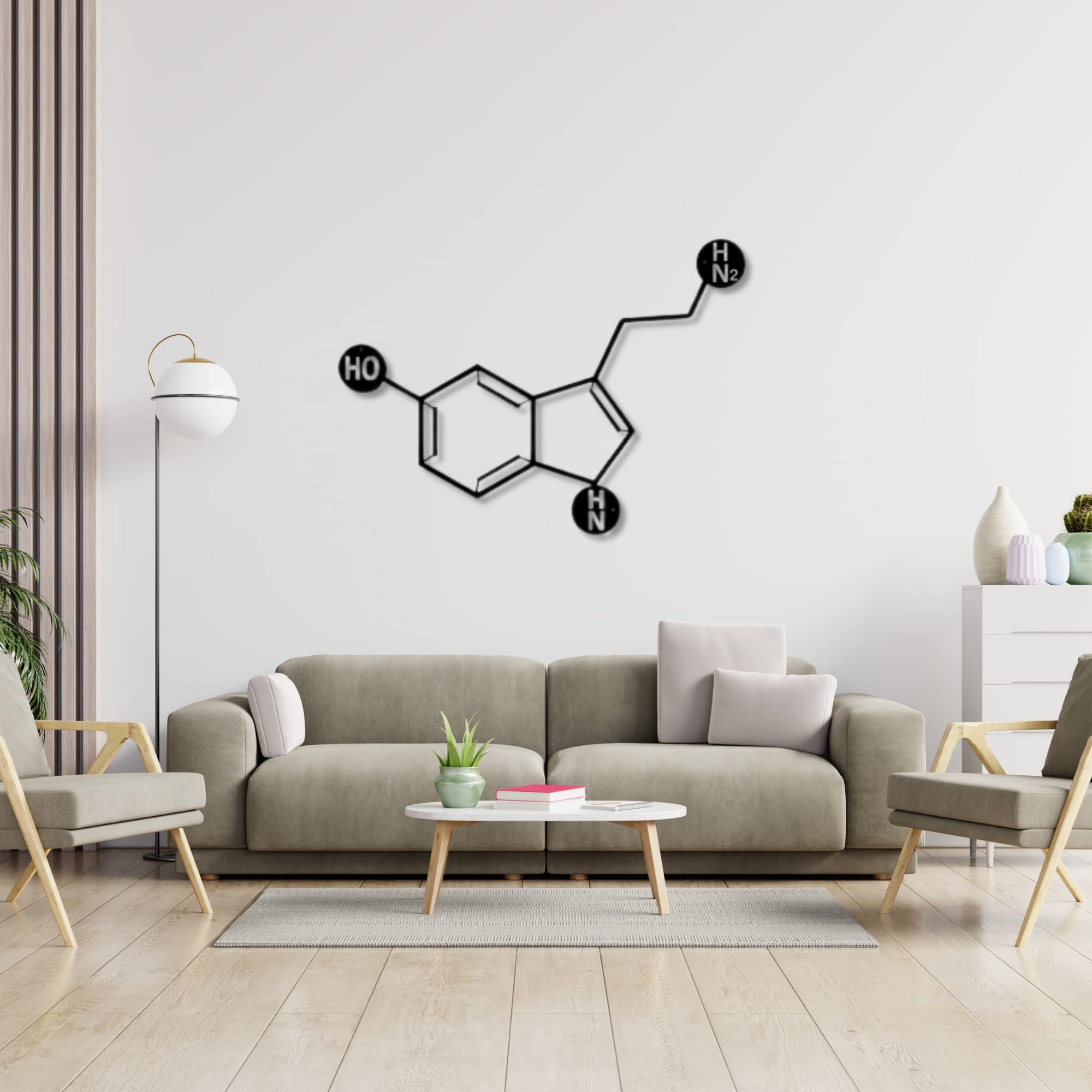 Serotonin Metal Wall Art - Home Decor for Living Room & Bedroom