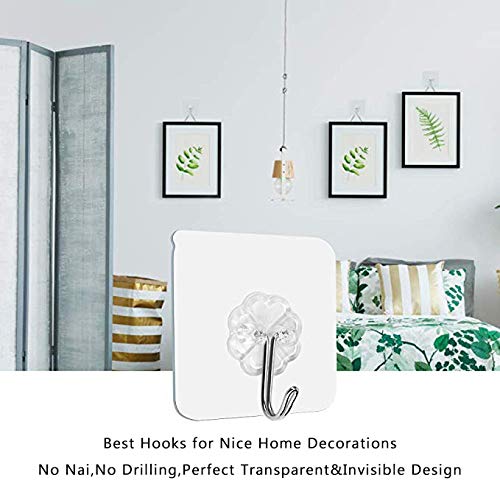 CH & ME Heavy Duty Adhesive Wall Hooks - Strong Sticky Hooks for Hanging Pictures, Keys, Towels & Decor - No Nails Damage-Free Solution for Home, Office & Dorm Room Organization