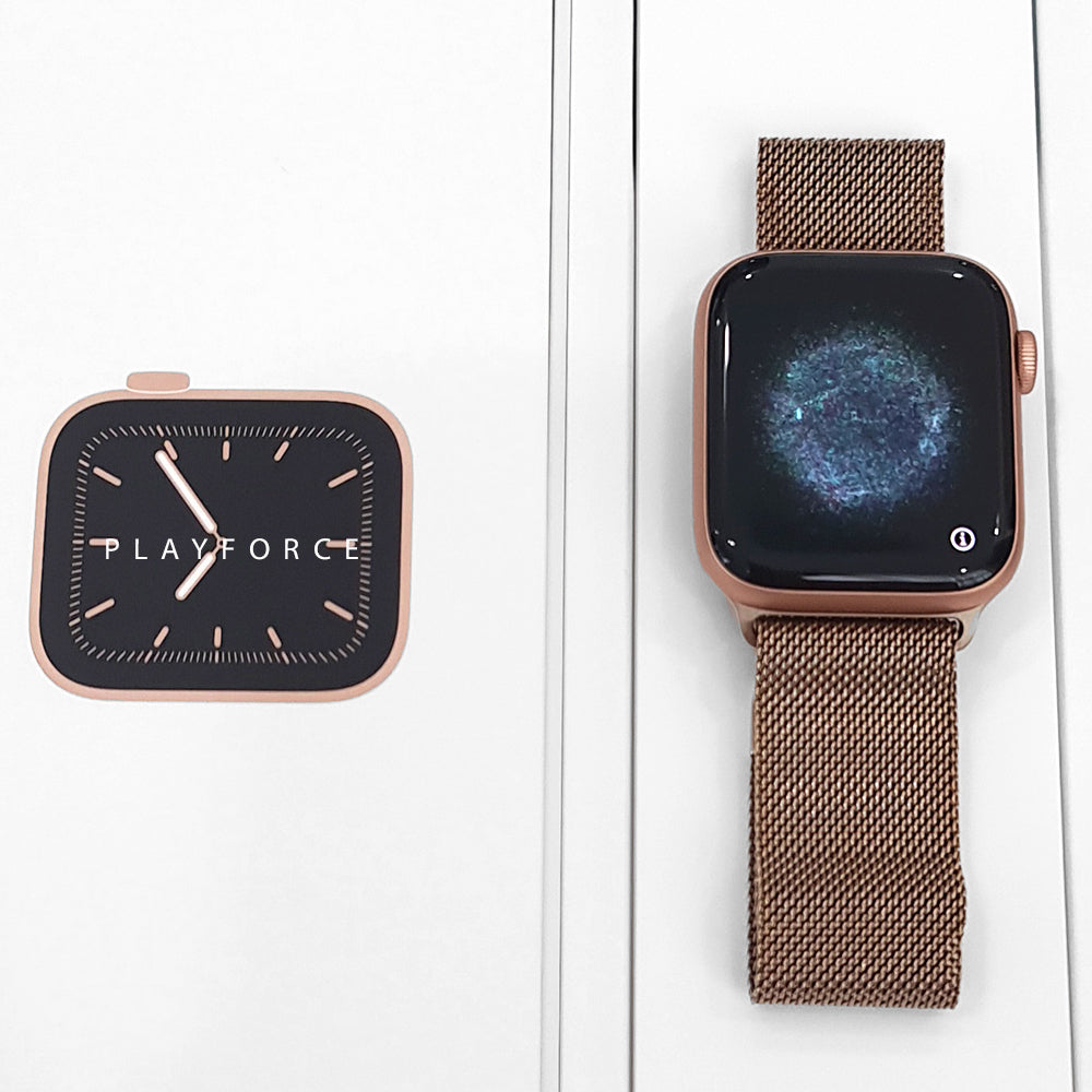 Apple Watch Series 5 (44mm, GPS, Gold Aluminum Case) - Smartwatch with Fitness Tracking, Heart Rate Monitor & Water Resistance - Perfect for Workouts, Swimming & Everyday Use