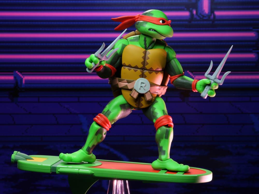 Teenage Mutant Ninja Turtles: Turtles in Time Action Figure - Raphael Collectible Toy for TMNT Fans | Perfect for Display, Play & Nostalgic Gift Giving