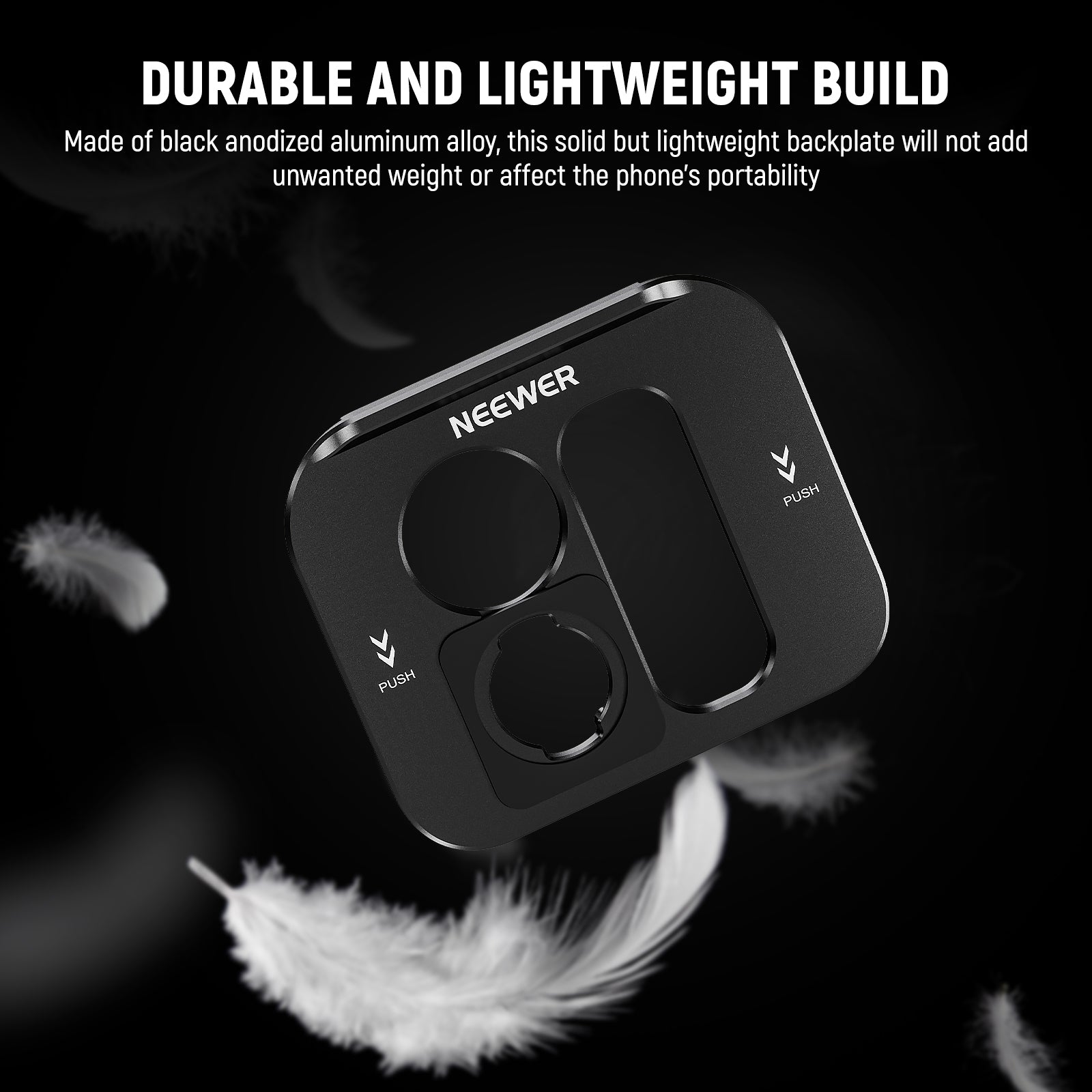 NEEWER PA034 T Series Lens Backplate for iPhone 15 Pro & Pro Max Camera Cage - Perfect for Vlogging, Filmmaking & Mobile Photography